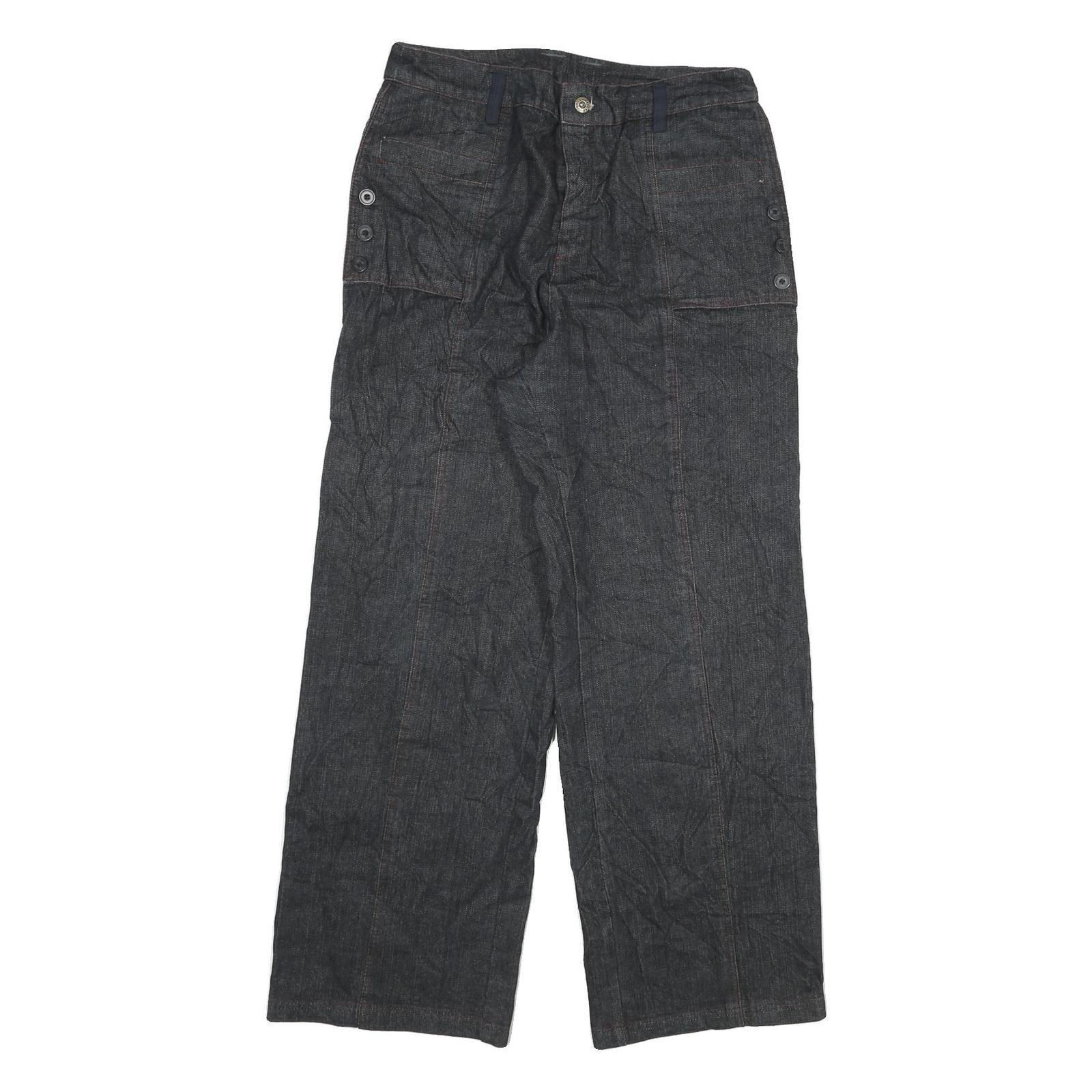 Womens Relaxed Dark Blue Denim Jeans W30 L30 Zip Button Pockets Casual Refurbished - N/A refurbished available on Cerqular