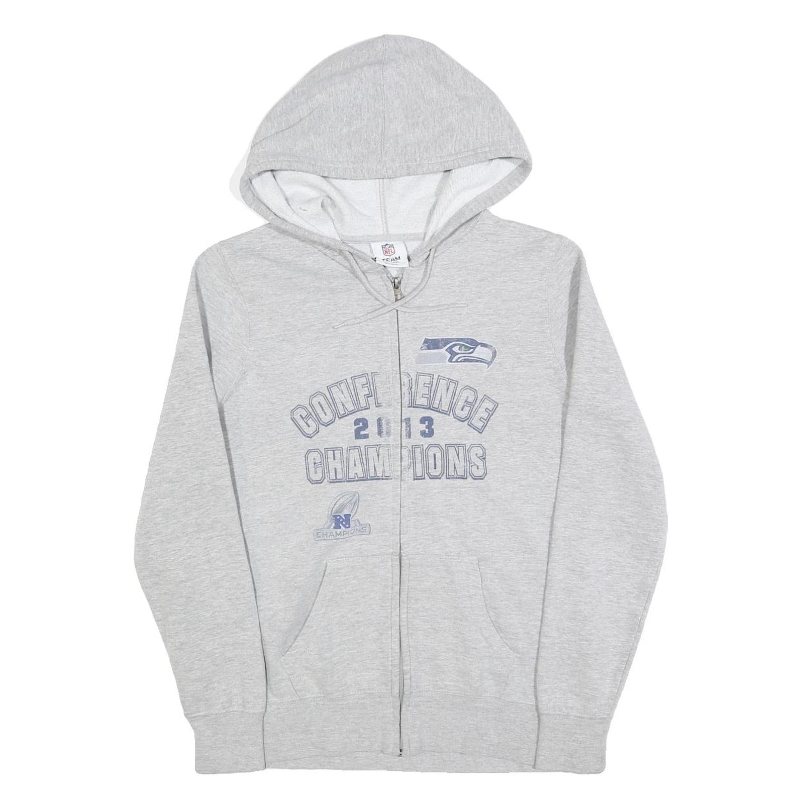 NFL Womens Grey 2013 Conference Champions Full Zip Hoodie S NFL Team Logo Refurbished - N/A refurbished available on Cerqular