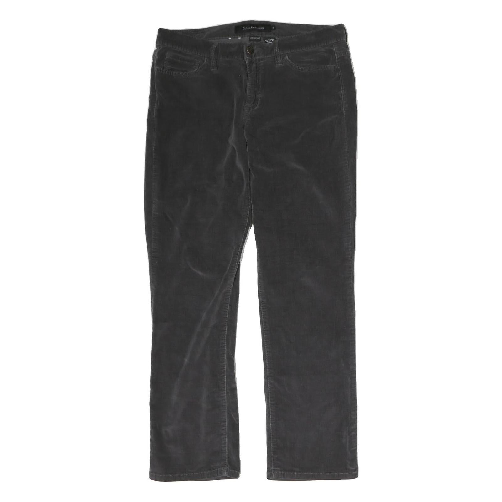 CALVIN KLEIN JEANS Mens Cotton Blend Black Regular Straight Trousers W32 L27 Refurbished - N/A refurbished available on Cerqular