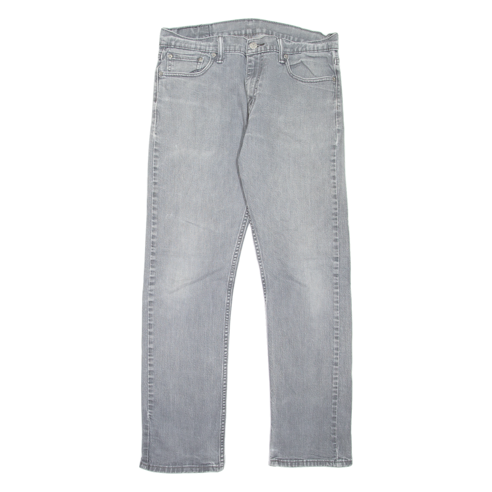 LEVI'S 504 Jeans Mens Grey Regular Straight Stone Wash W33 L28 Refurbished - N/A refurbished available on Cerqular