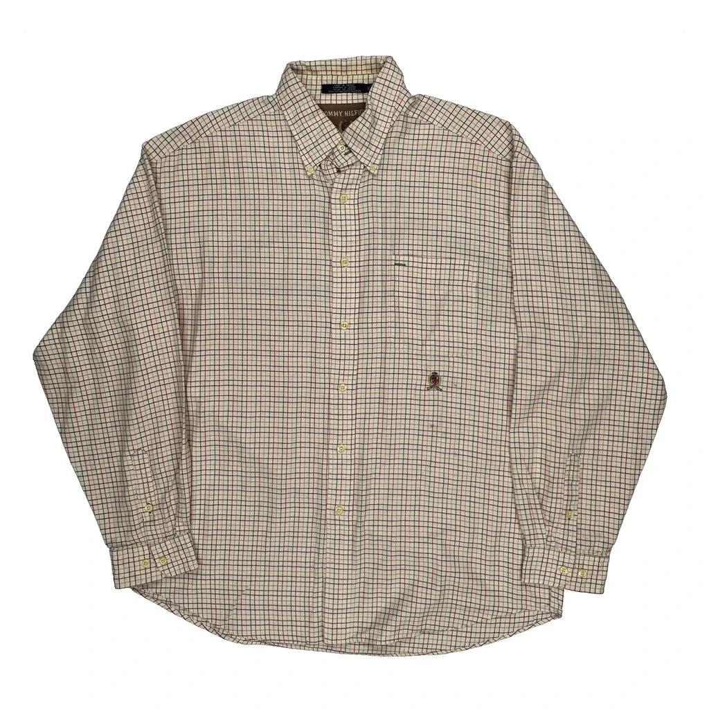 Tommy Hilfiger Checked Shirt - XL Multicoloured Cotton Refurbished - Thrifted (note: this is a term often used to describe second- refurbished available on Cerqular