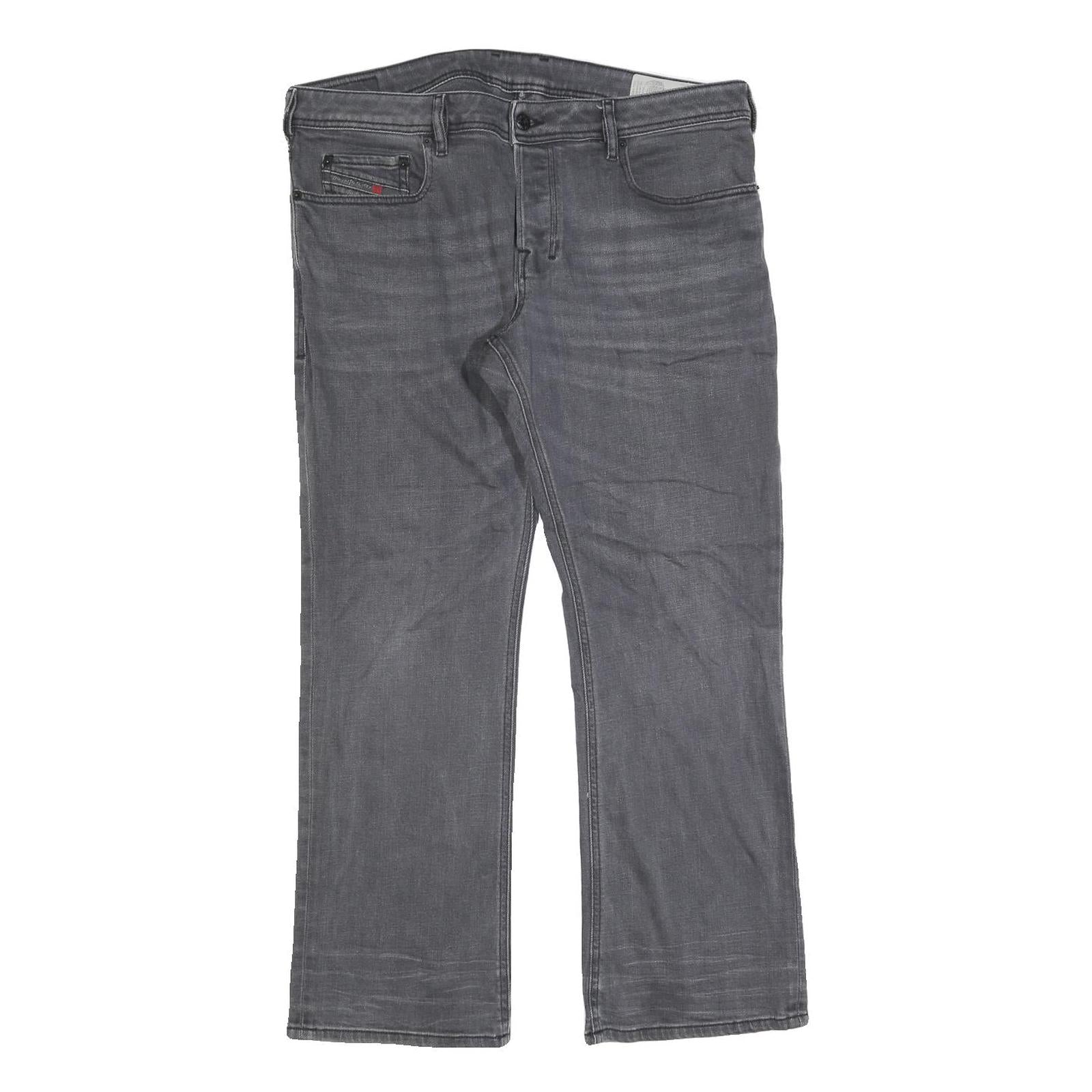 DIESEL Mens Jeans Grey Regular Straight Denim Medium W37 L30 Zip Closure Refurbished - N/A refurbished available on Cerqular