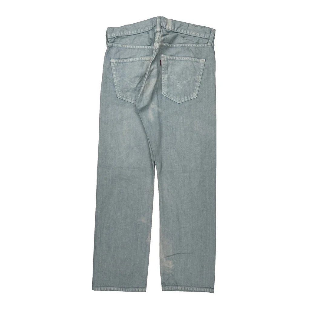 501 Levis Jeans - 34W 31L Light Wash Cotton Refurbished - Thrifted (note: this is a term often used to describe second- refurbished available on Cerqular
