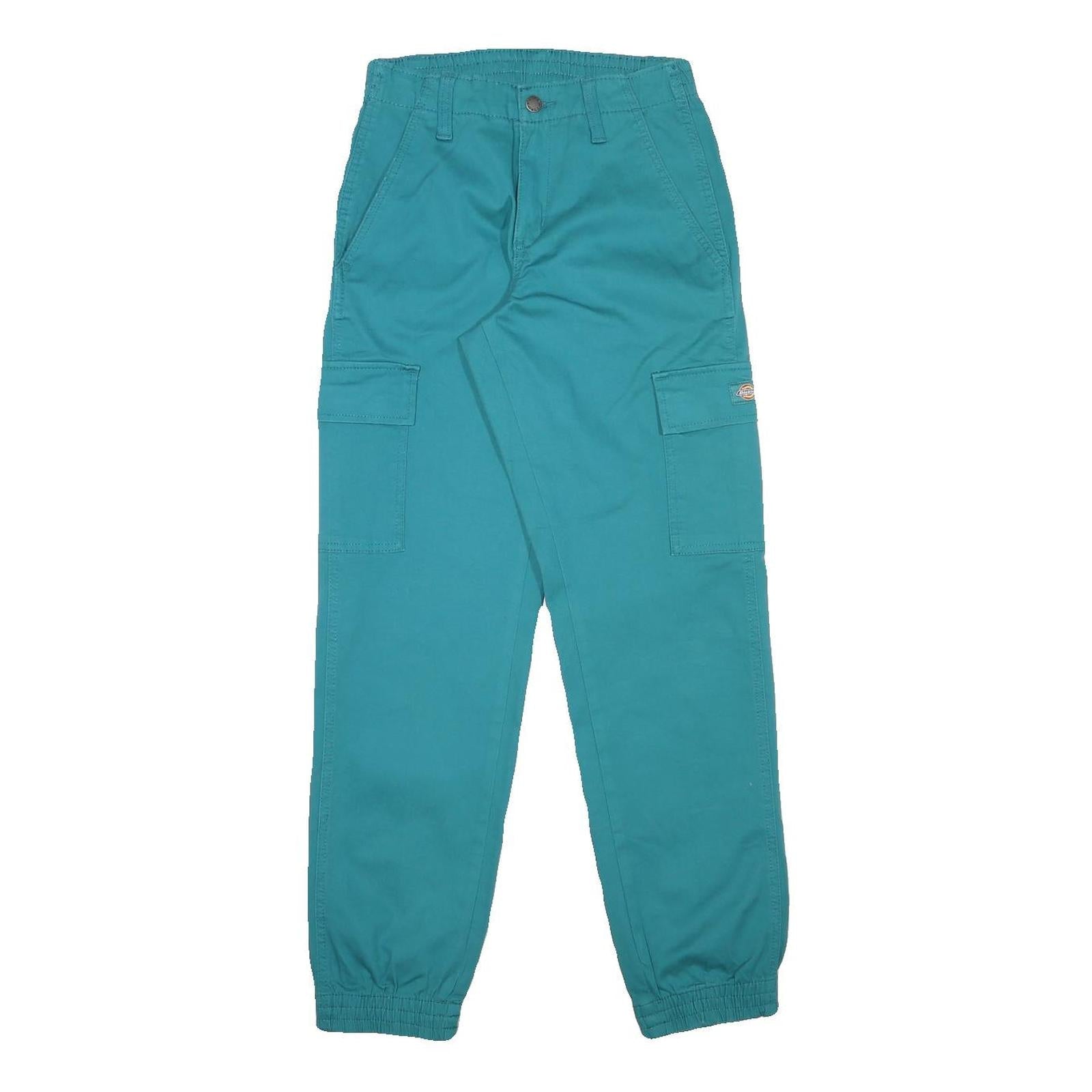 DICKIES Womens Cotton Blend Blue Relaxed Tapered Trousers W25 L30 Cargo Pocket Refurbished - N/A refurbished available on Cerqular
