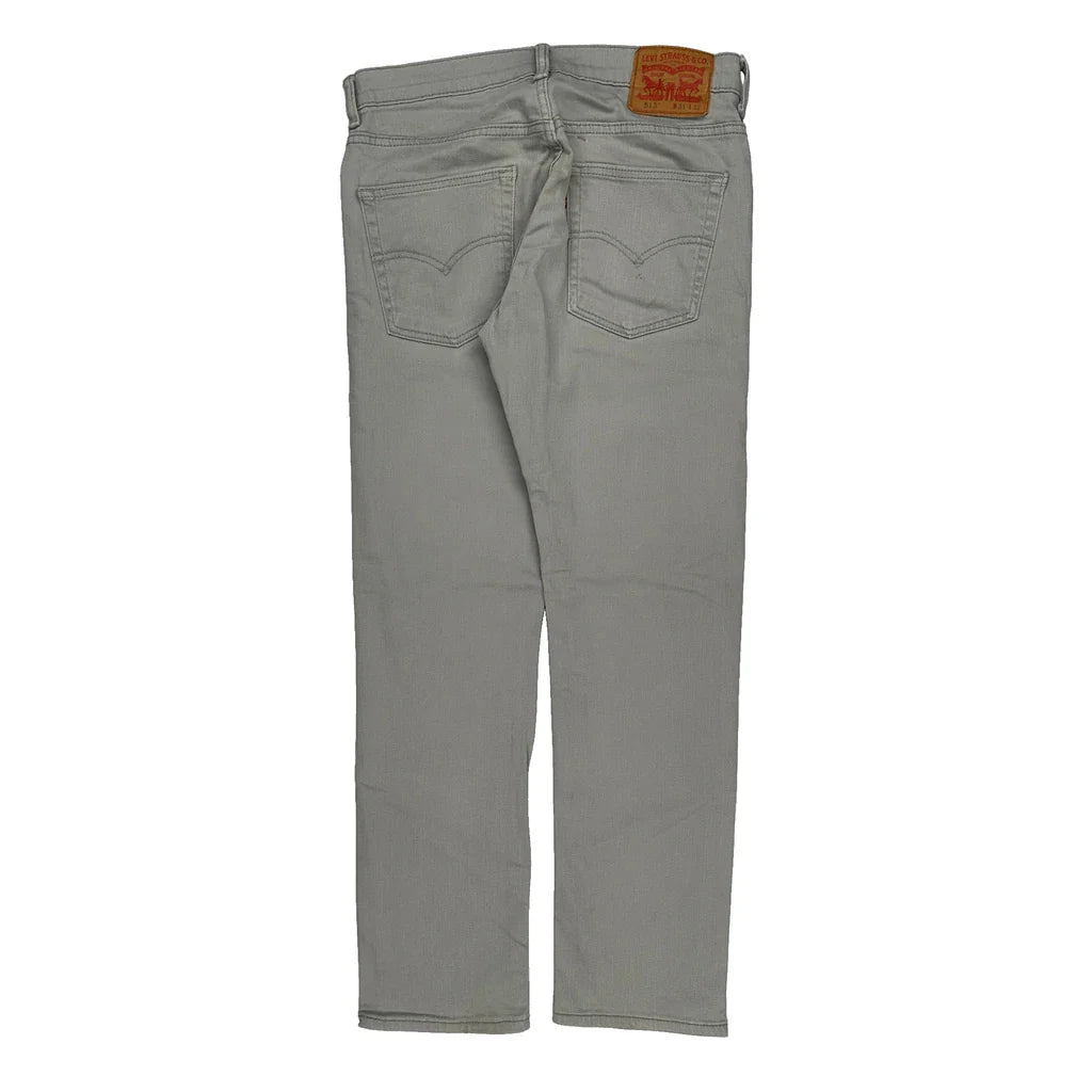 513 Levis Jeans - 31W 30L Grey Cotton Refurbished - Thrifted (note: this is a term often used to describe second- refurbished available on Cerqular