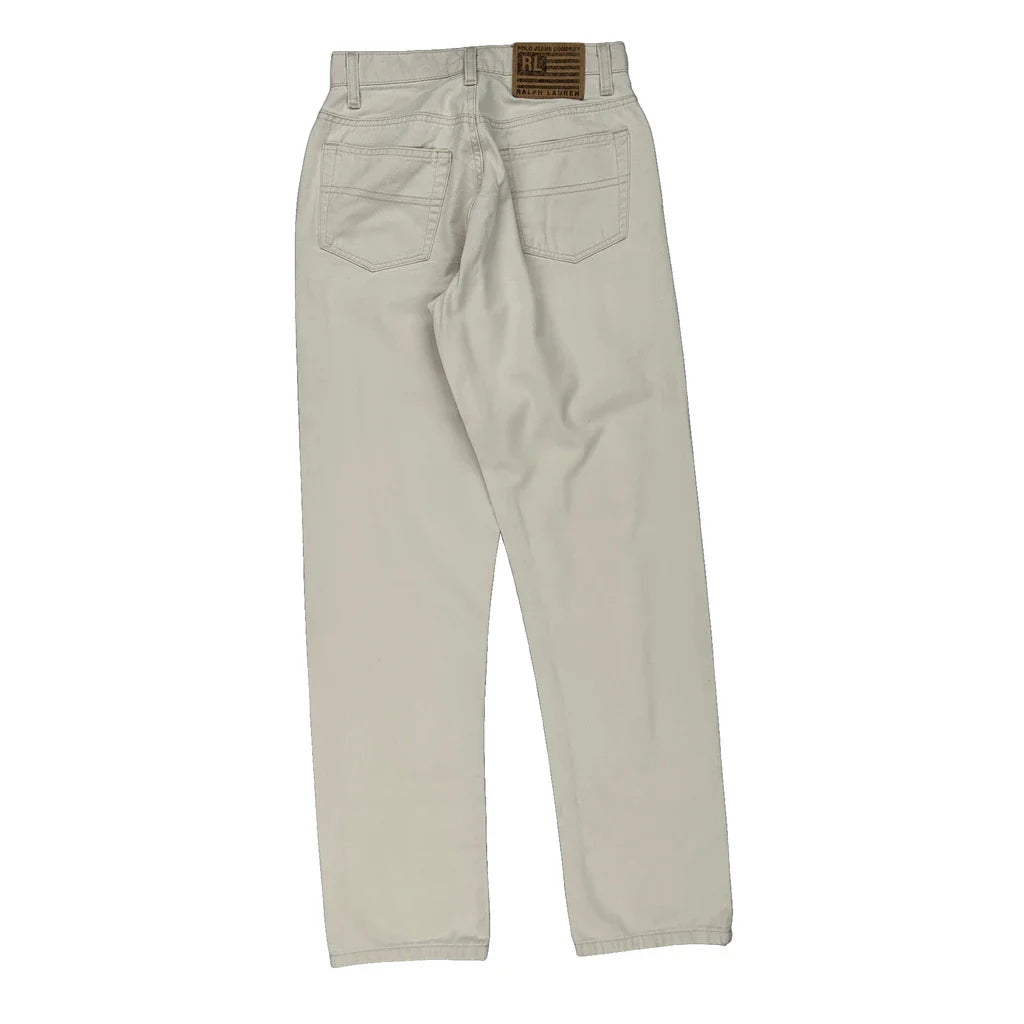 Ralph Lauren Jeans - 26W UK 6 Cream Cotton Refurbished - Thrifted (note: this is a term often used to describe second- refurbished available on Cerqular