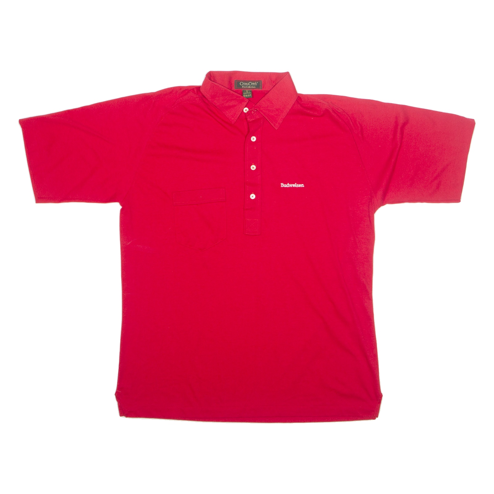 CROSS CREEK Mens Polo Shirt Red 90s L Refurbished - N/A refurbished available on Cerqular