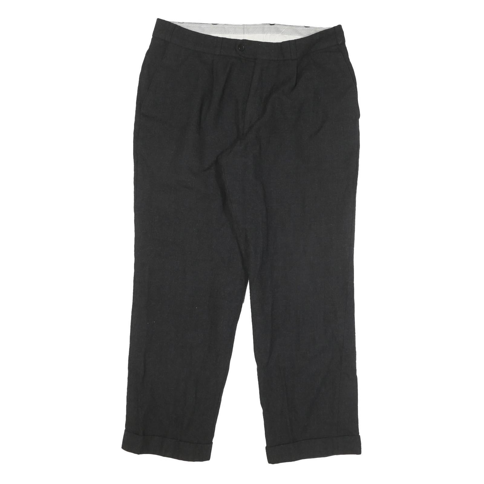 Buy Mens Wool Black Regular Fit Straight Trousers W32 L27 Classic Formal Zip Refurbished - $23.39 Mens Wool Black Regular Fit Straight Trousers W32 L27 Classic Formal Zip Refurbished - N/A refurbished available on Cerqular
