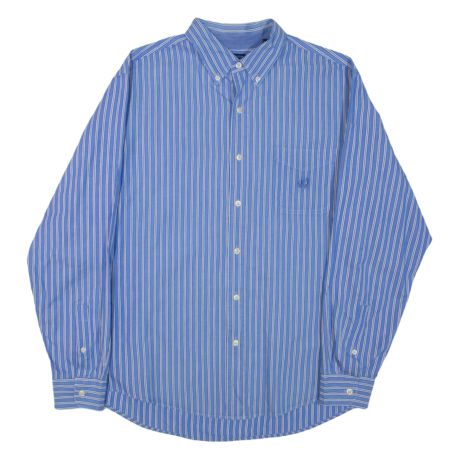 CHAPS Mens Shirt Blue Striped Long Sleeve XL Refurbished - N/A refurbished available on Cerqular