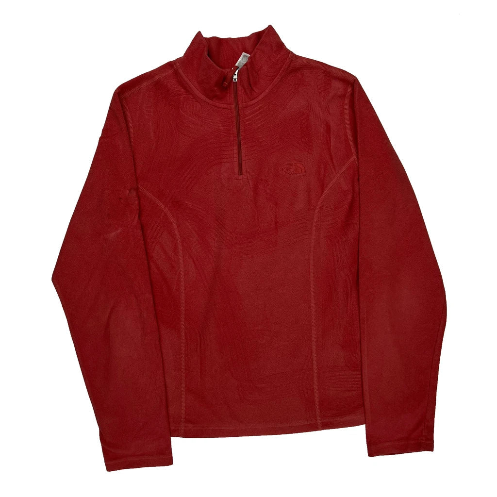 The North Face Fleece - Large Red Polyester Refurbished - Thrifted (note: this is a term often used to describe second- refurbished available on Cerqular