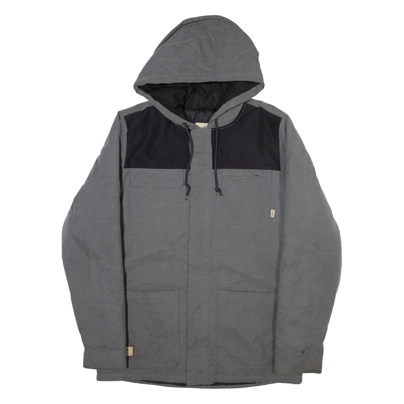 VANS Mens Puffer Jacket Green Nylon Hooded M Refurbished - N/A refurbished available on Cerqular