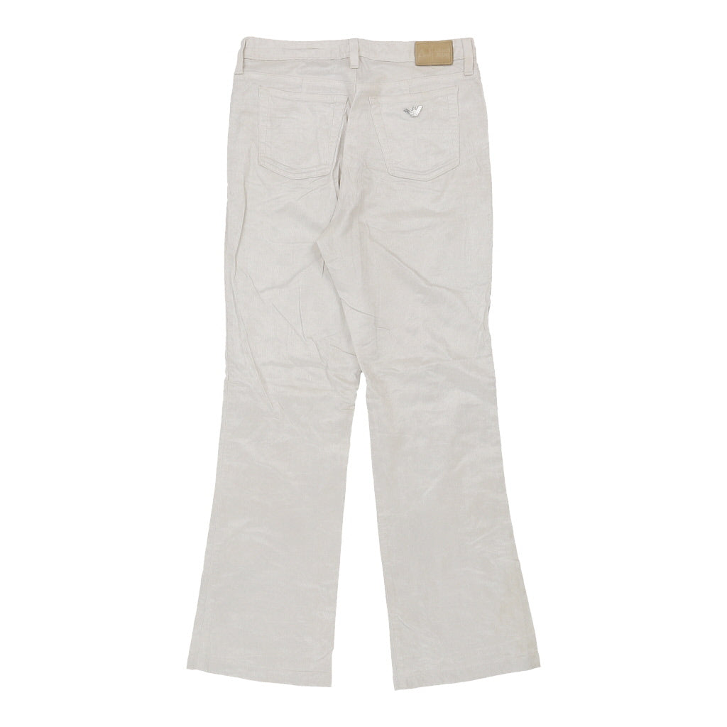 Buy Armani Jeans Trousers - 30W UK 10 White Cotton Blend Refurbished - $87.09 Armani Jeans Trousers - 30W UK 10 White Cotton Blend Refurbished - Thrifted (note: this is a term often used to describe second- refurbished available on Cerqular
