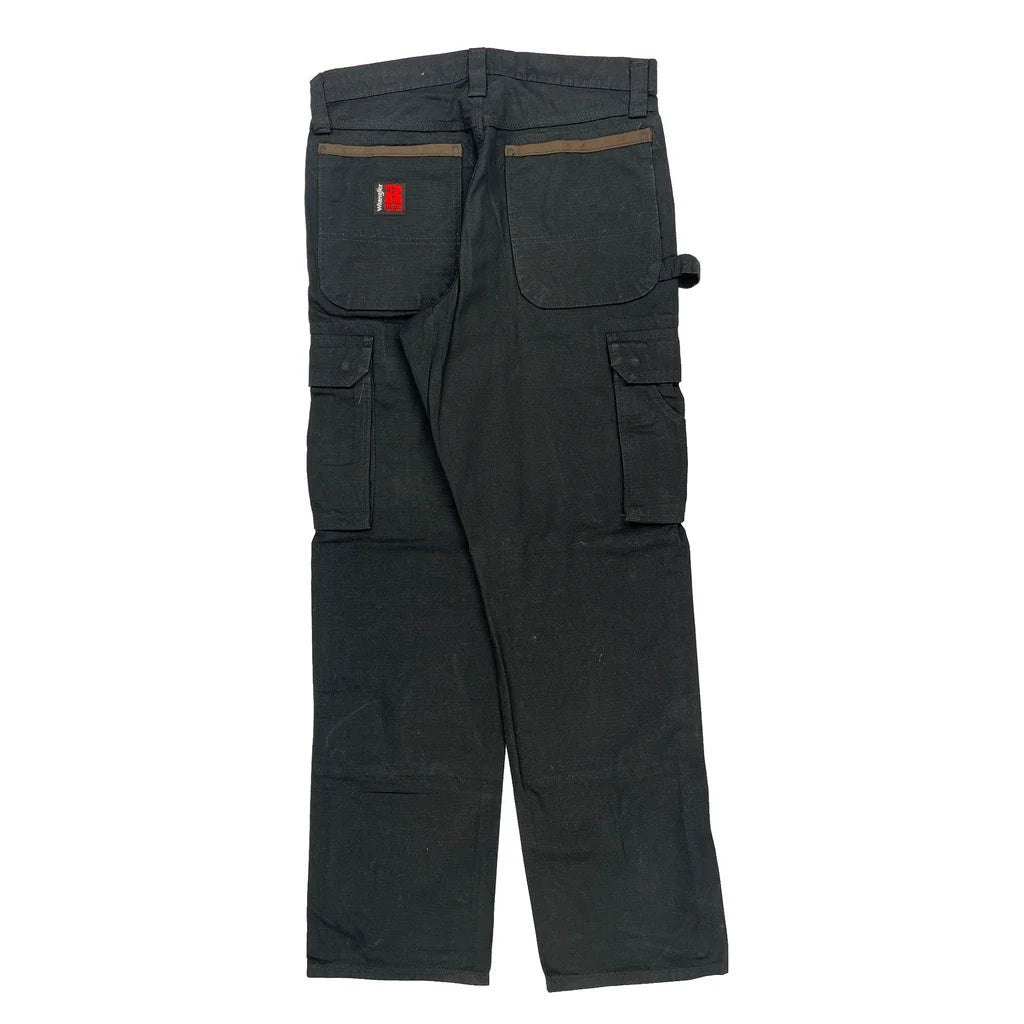 Buy Wrangler Cargo Cargo Trousers - 32W 32L Black Cotton Refurbished - $46.89 Wrangler Cargo Cargo Trousers - 32W 32L Black Cotton Refurbished - Thrifted (note: this is a term often used to describe second- refurbished available on Cerqular