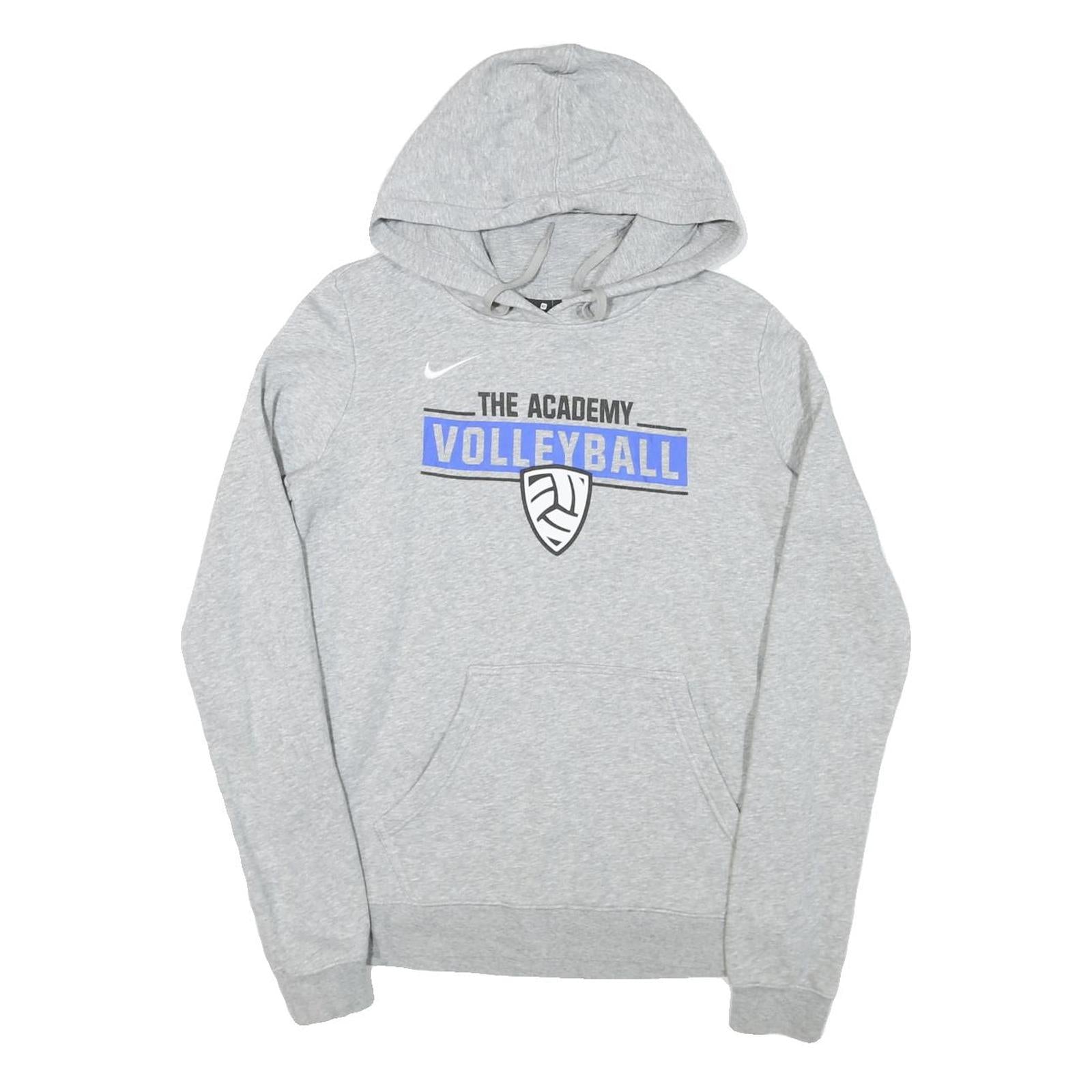NIKE Womens Grey The Academy Volleyball Hoodie L Cotton Blend Pullover Refurbished - N/A refurbished available on Cerqular