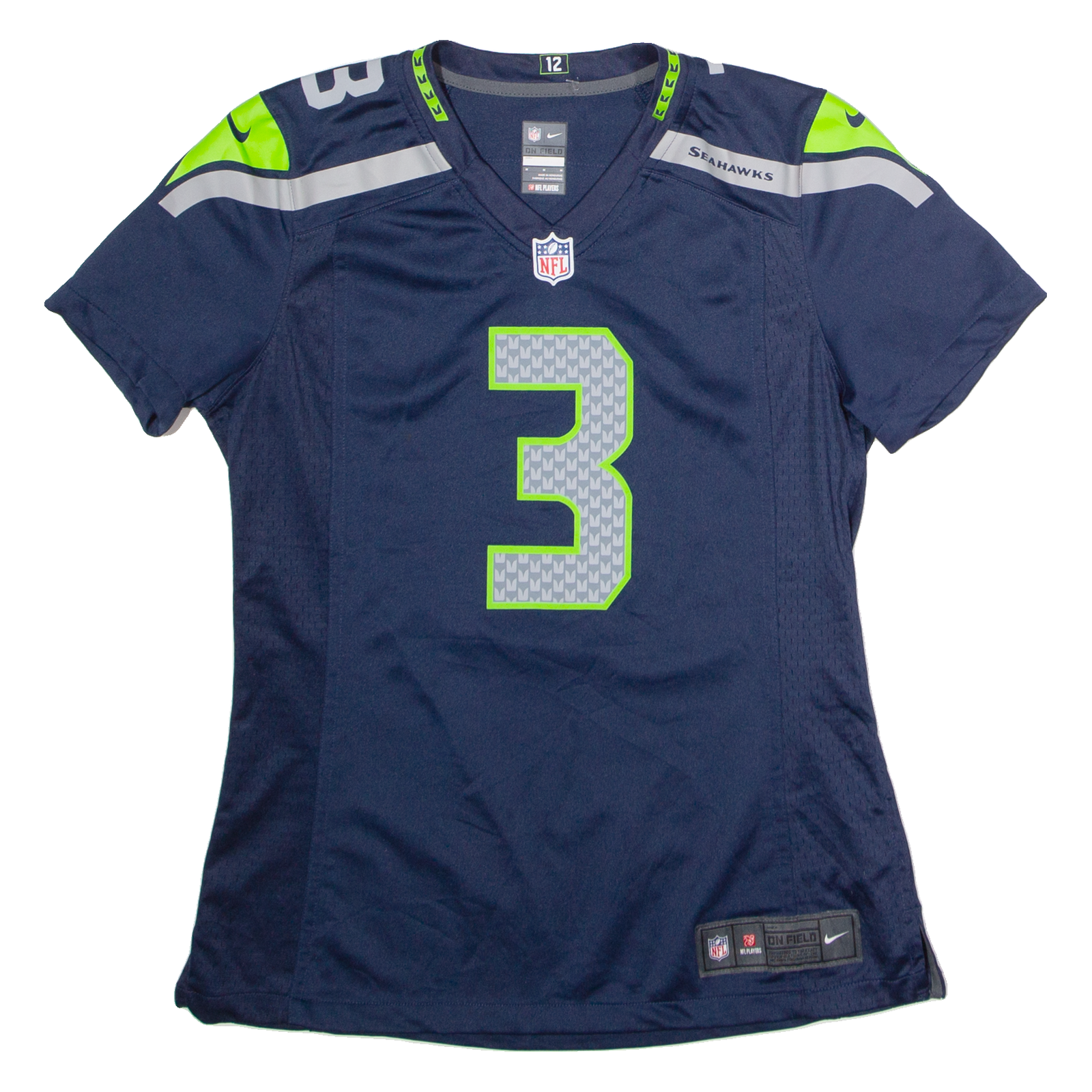 NIKE Seattle Seahawks Home #3 Wilson Womens Jersey Blue USA V-Neck M Refurbished - N/A refurbished available on Cerqular