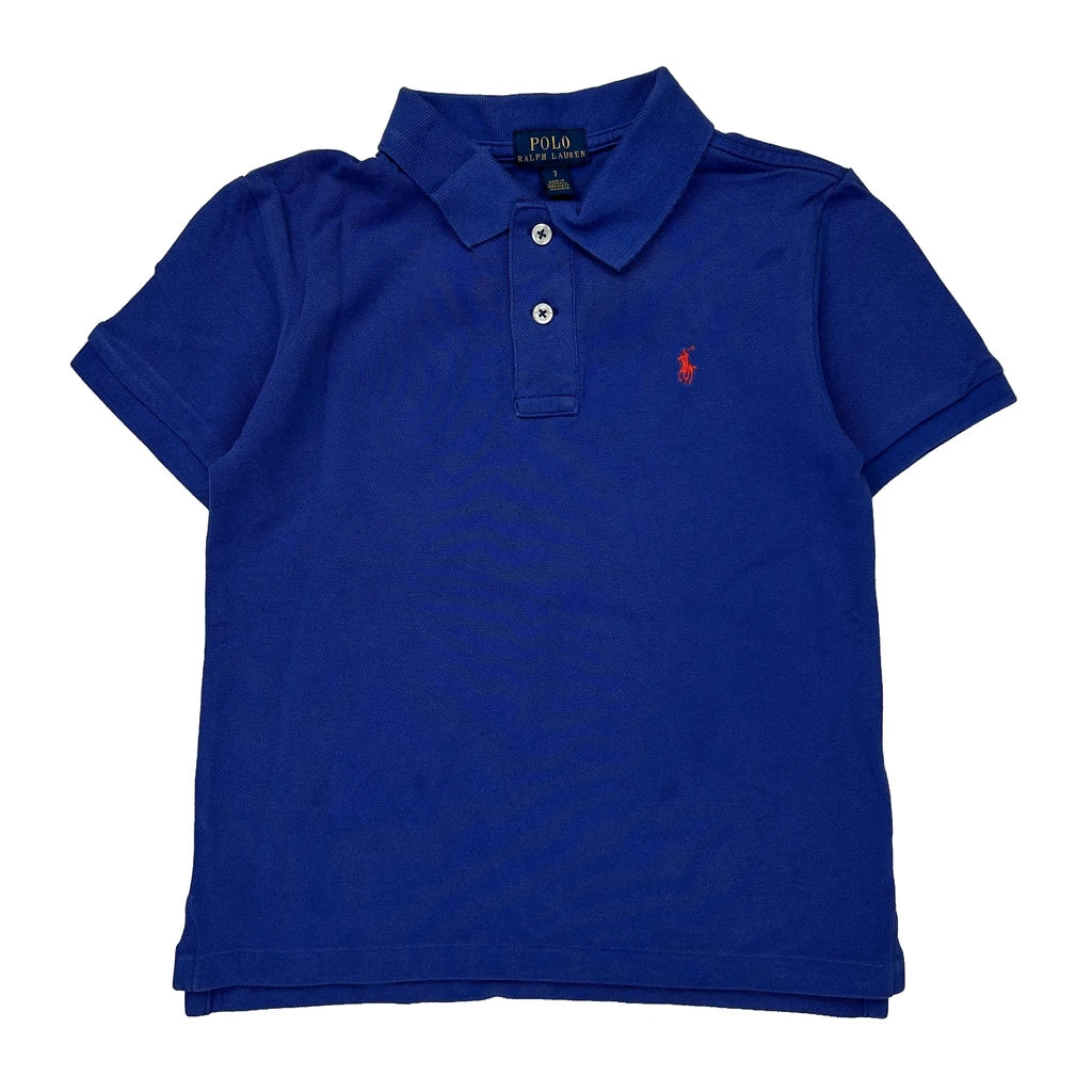 Buy Age 7 Polo By Ralph Lauren Polo Shirt - Small Blue Cotton Refurbished - $14.06 Age 7 Polo By Ralph Lauren Polo Shirt - Small Blue Cotton Refurbished - Thrifted (note: this is a term often used to describe second- refurbished available on Cerqular
