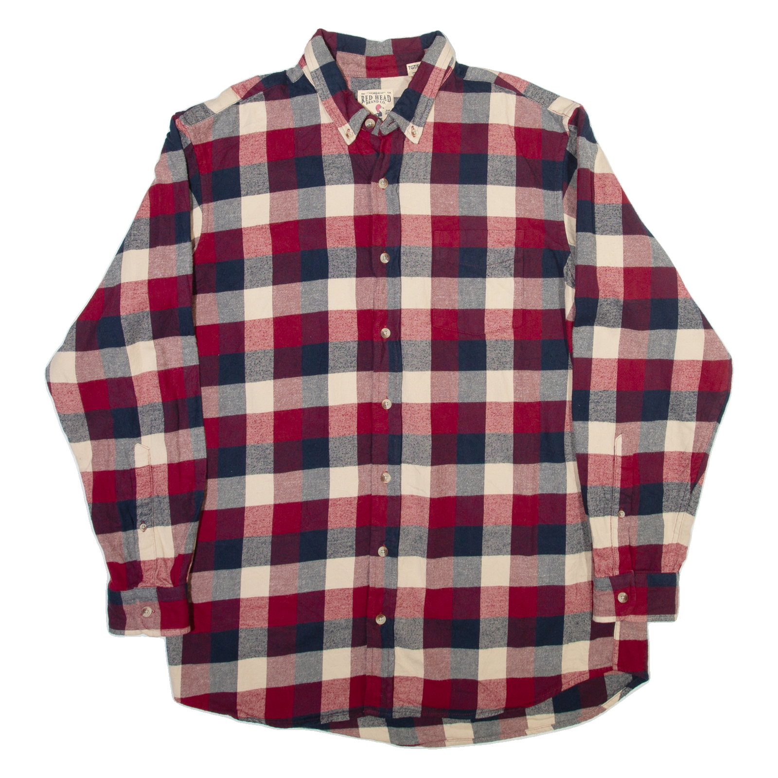 REDHEAD Mens Shirt Red Check Long Sleeve XL Refurbished - N/A refurbished available on Cerqular