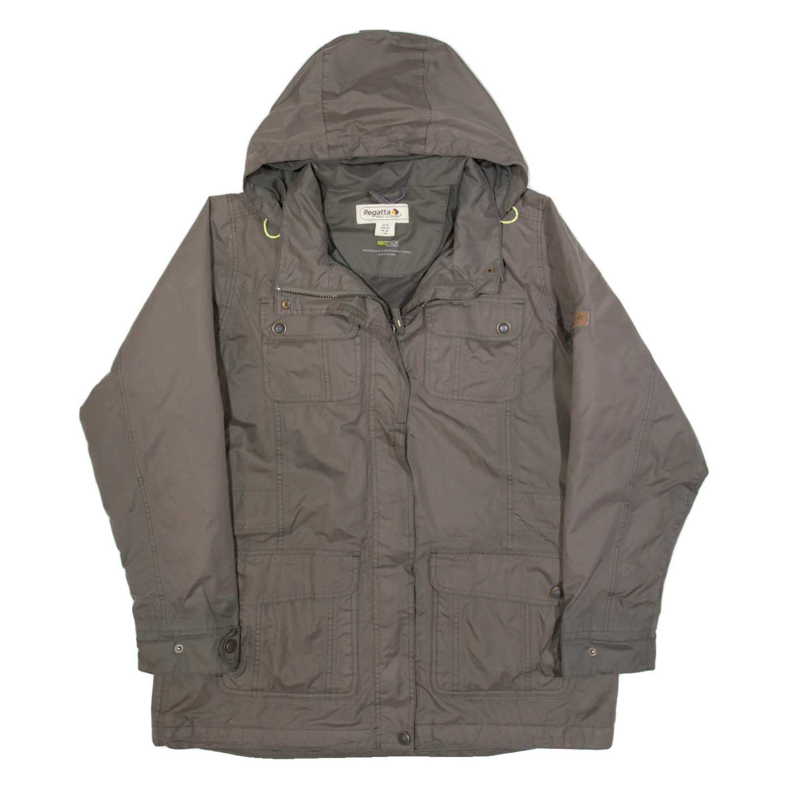 REGATTA Womens Chore Jacket Grey Hooded UK 16 Refurbished - N/A refurbished available on Cerqular