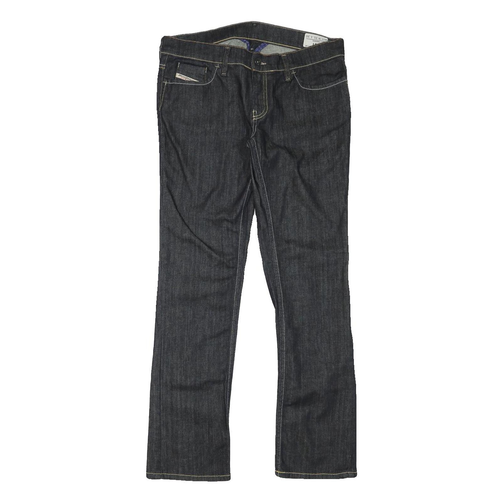 DIESEL Womens Regular Fit Straight Denim Dark Blue W32 L30 Cotton Blend Zip Refurbished - N/A refurbished available on Cerqular