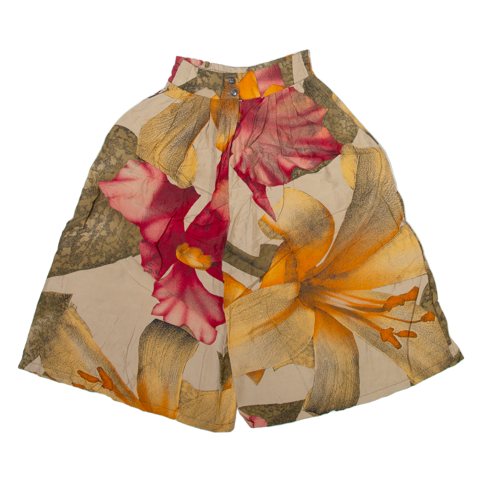 MISS BRITT Womens Casual Shorts Beige Relaxed Floral XXS W24 Refurbished - N/A refurbished available on Cerqular