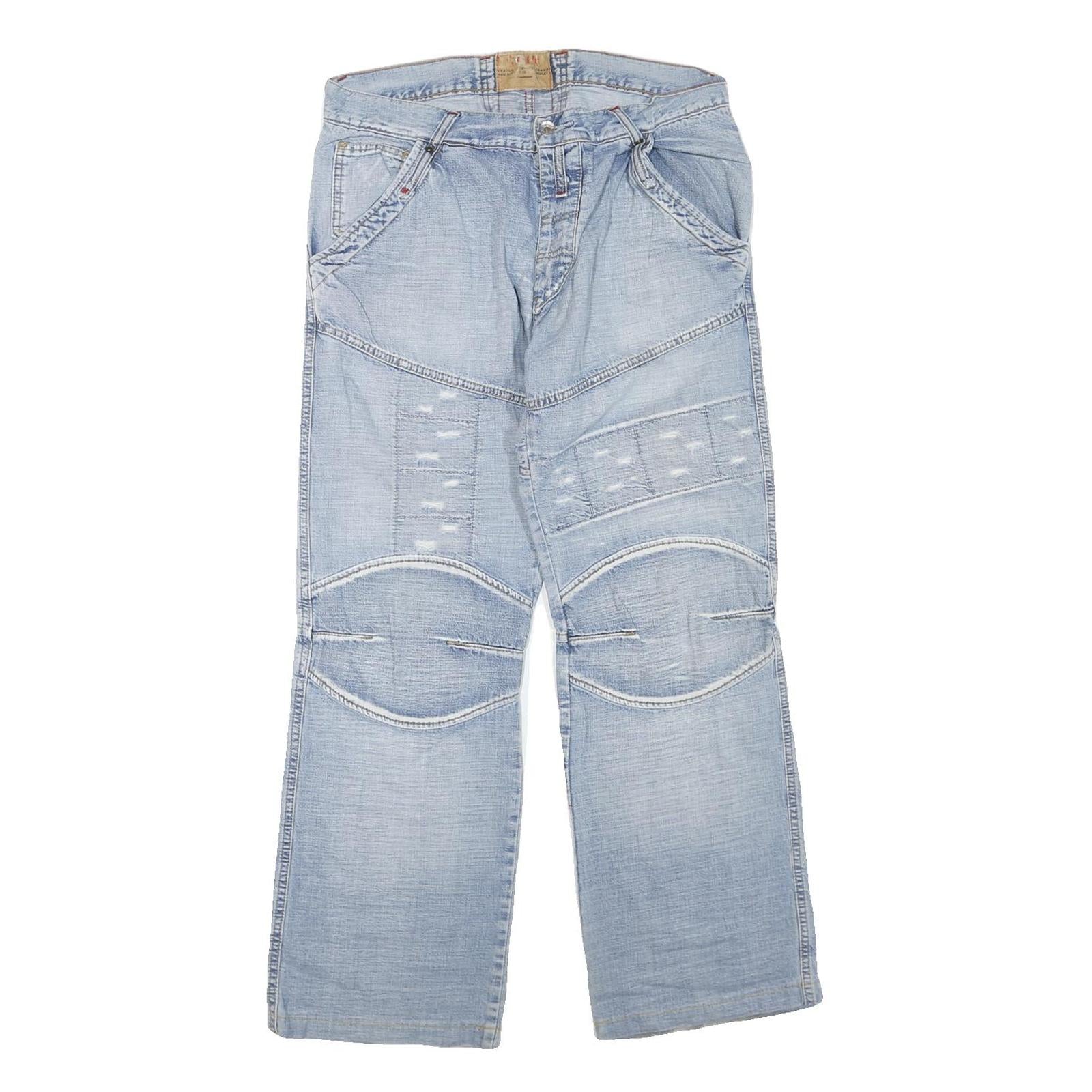 Buy Mens Light Blue Regular Fit Cotton Blend Light Wash Jeans W36 L30 Patchwork Refurbished - $36.39 Mens Light Blue Regular Fit Cotton Blend Light Wash Jeans W36 L30 Patchwork Refurbished - N/A refurbished available on Cerqular
