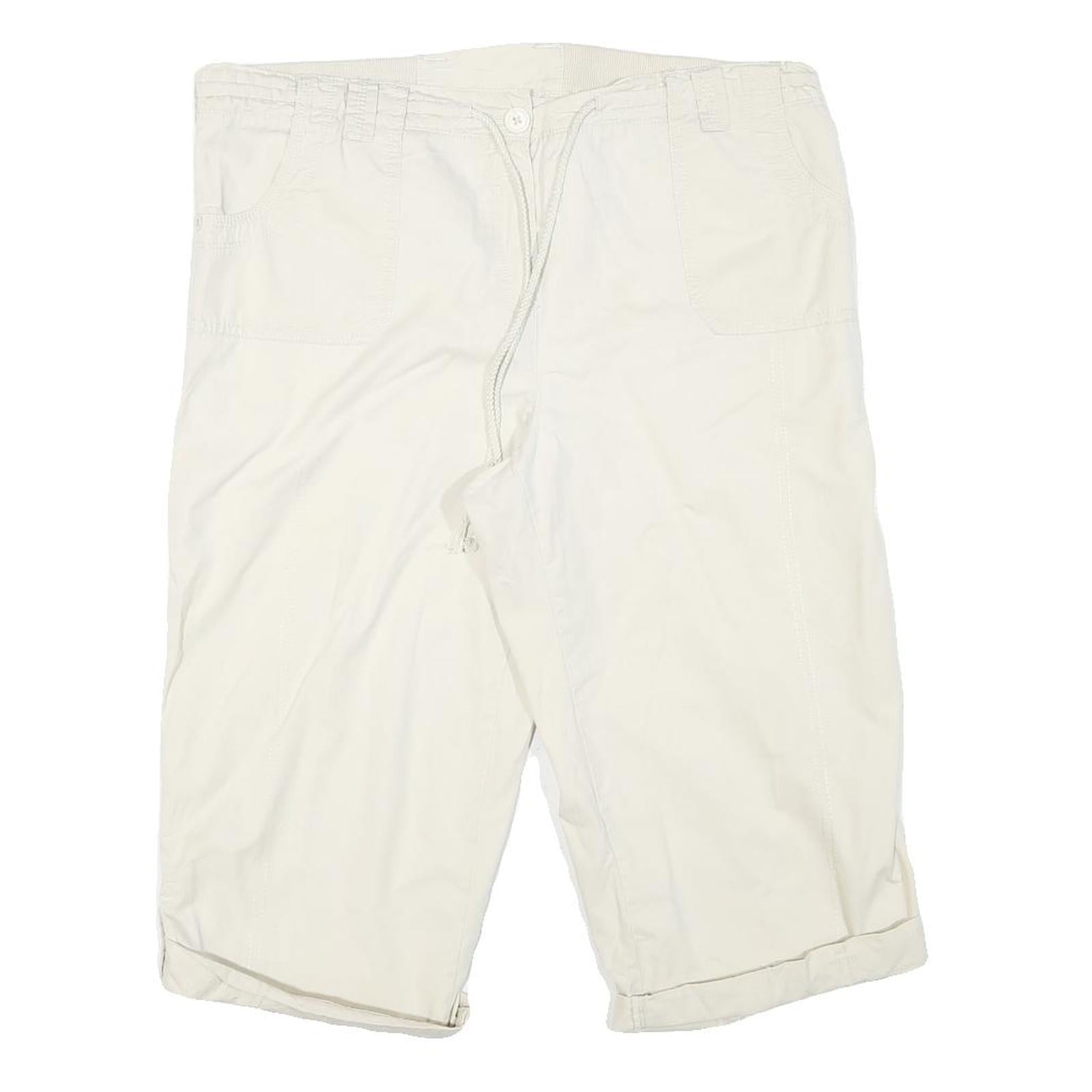 CLASSIC EDITION Womens Cream Casual Cotton Blend Shorts M W36 Comfortable Fit Refurbished - N/A refurbished available on Cerqular