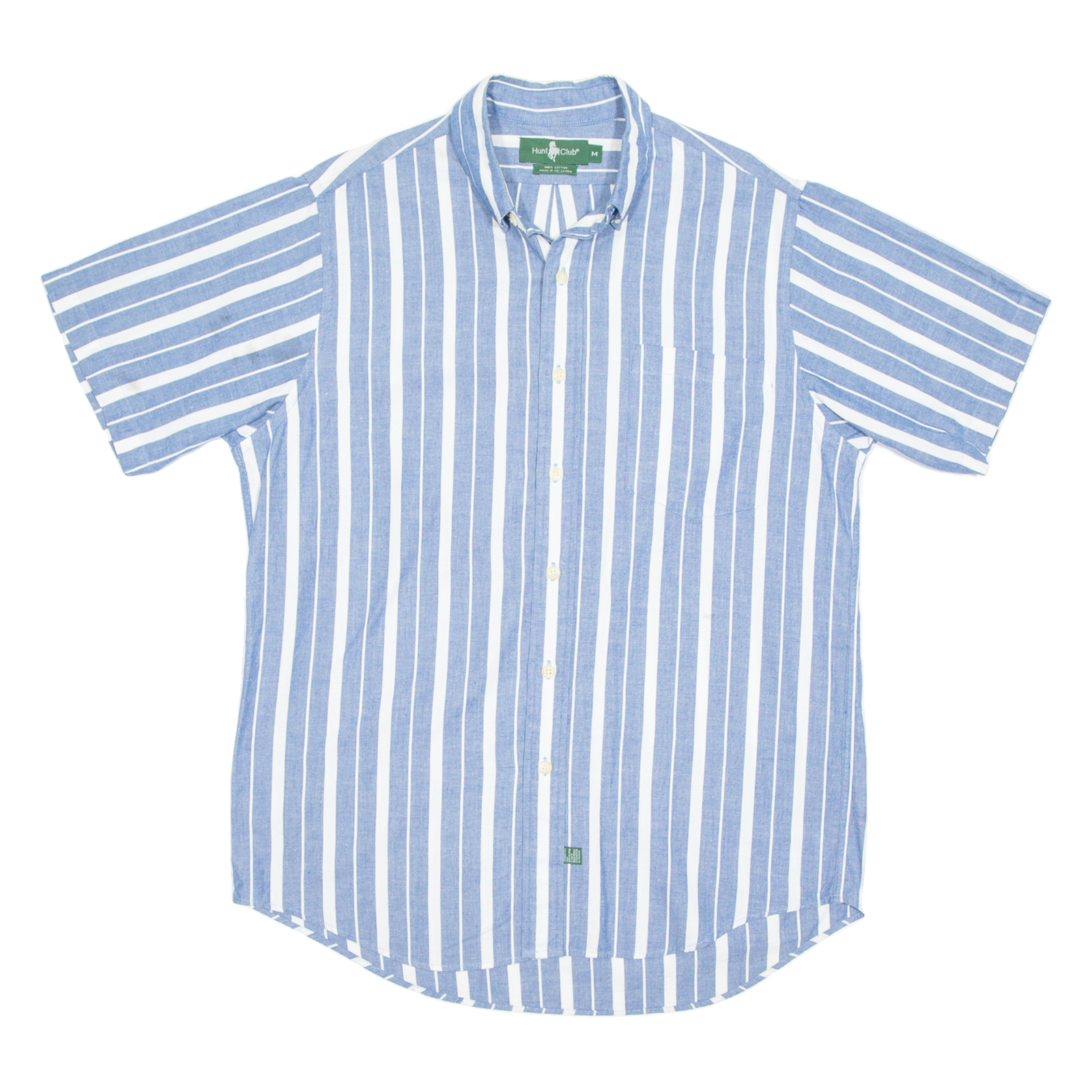 HUNT CLUB Mens Shirt Blue Striped M Refurbished - N/A refurbished available on Cerqular