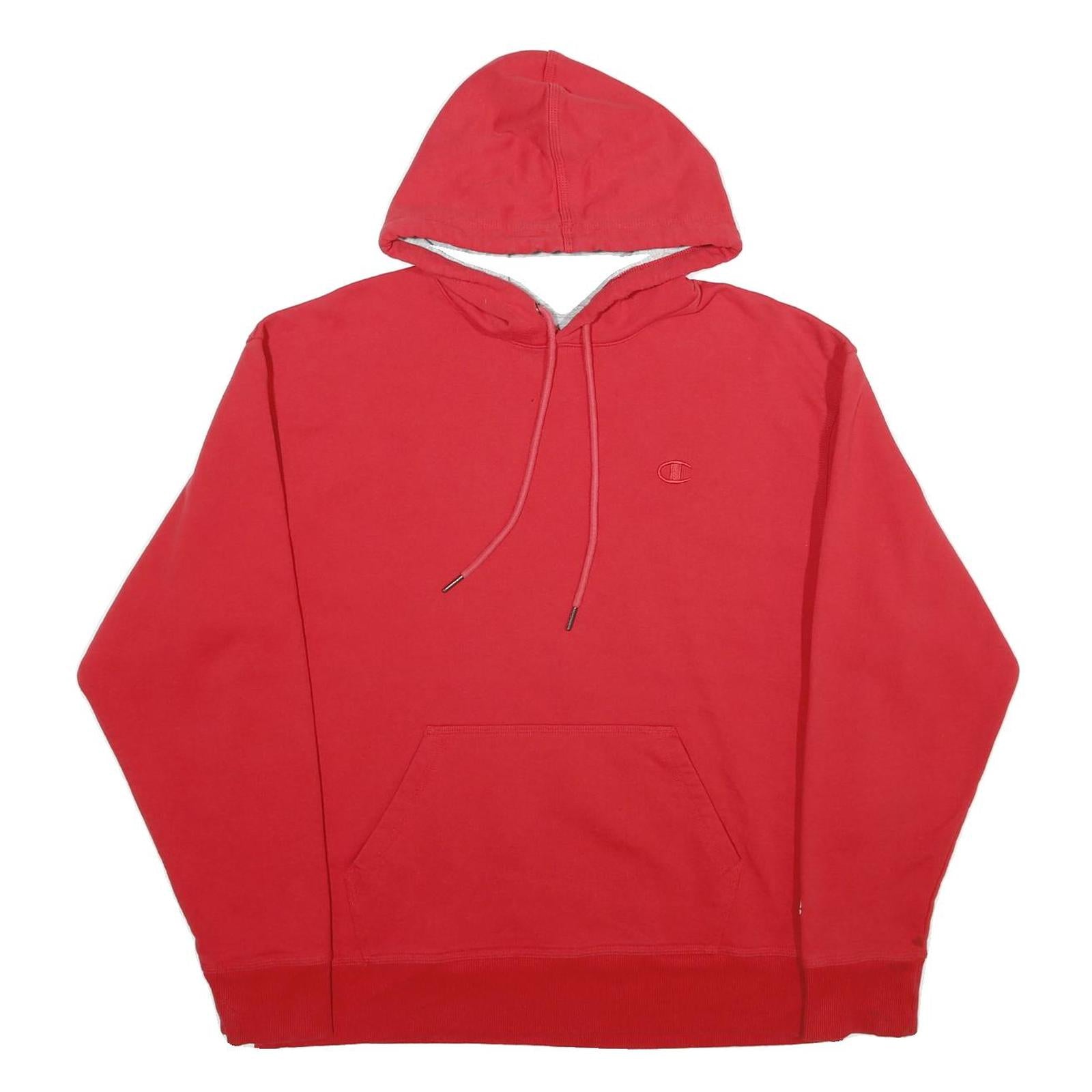 CHAMPION Mens Red Hoodie L Cotton Blend Pullover Hooded Sweatshirt Refurbished - N/A refurbished available on Cerqular