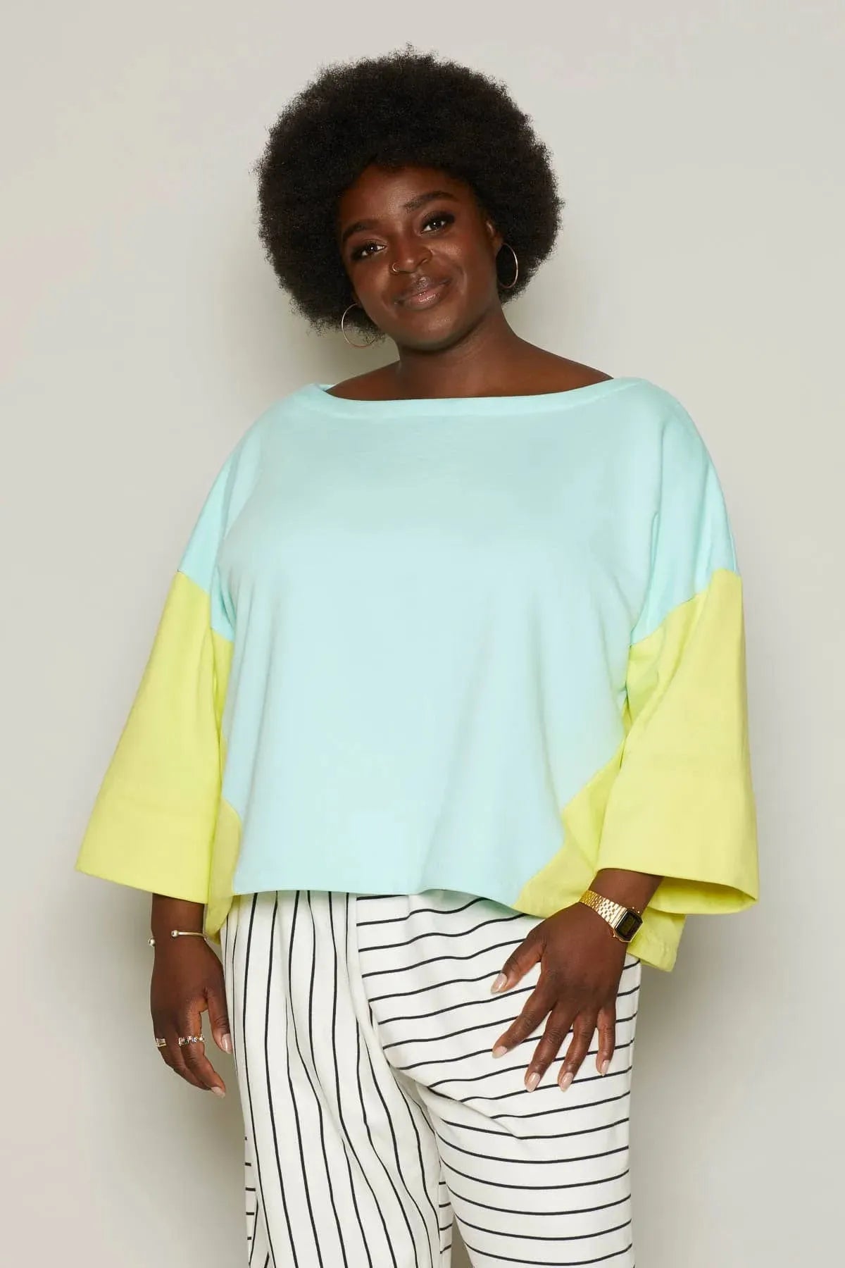Debbie Top (Mint & Yellow) | size: M Refurbished - N/A refurbished available on Cerqular