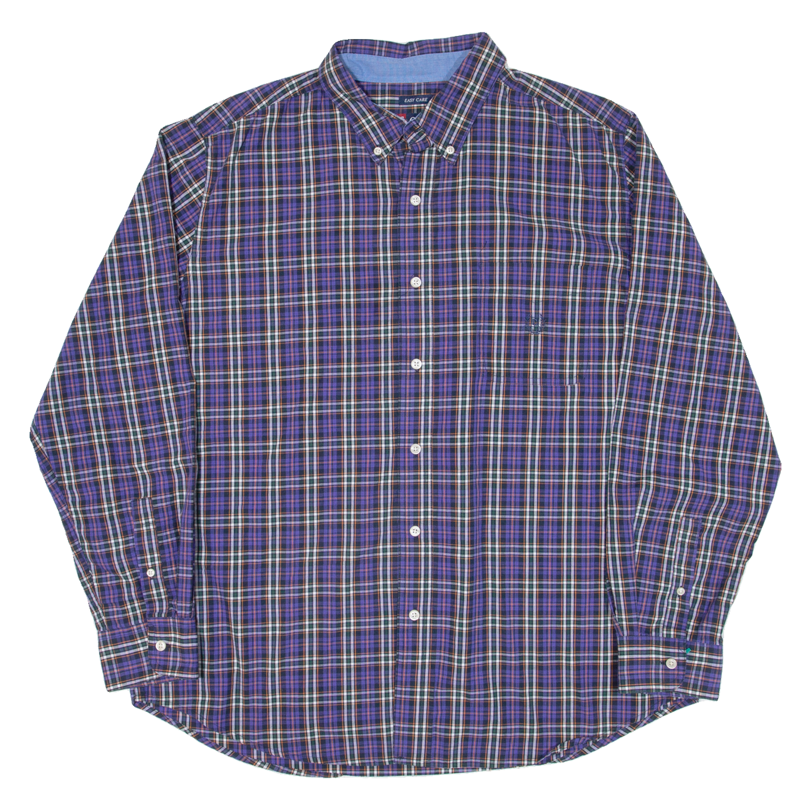 CHAPS Mens Shirt Purple Check Long Sleeve XL Refurbished - N/A refurbished available on Cerqular