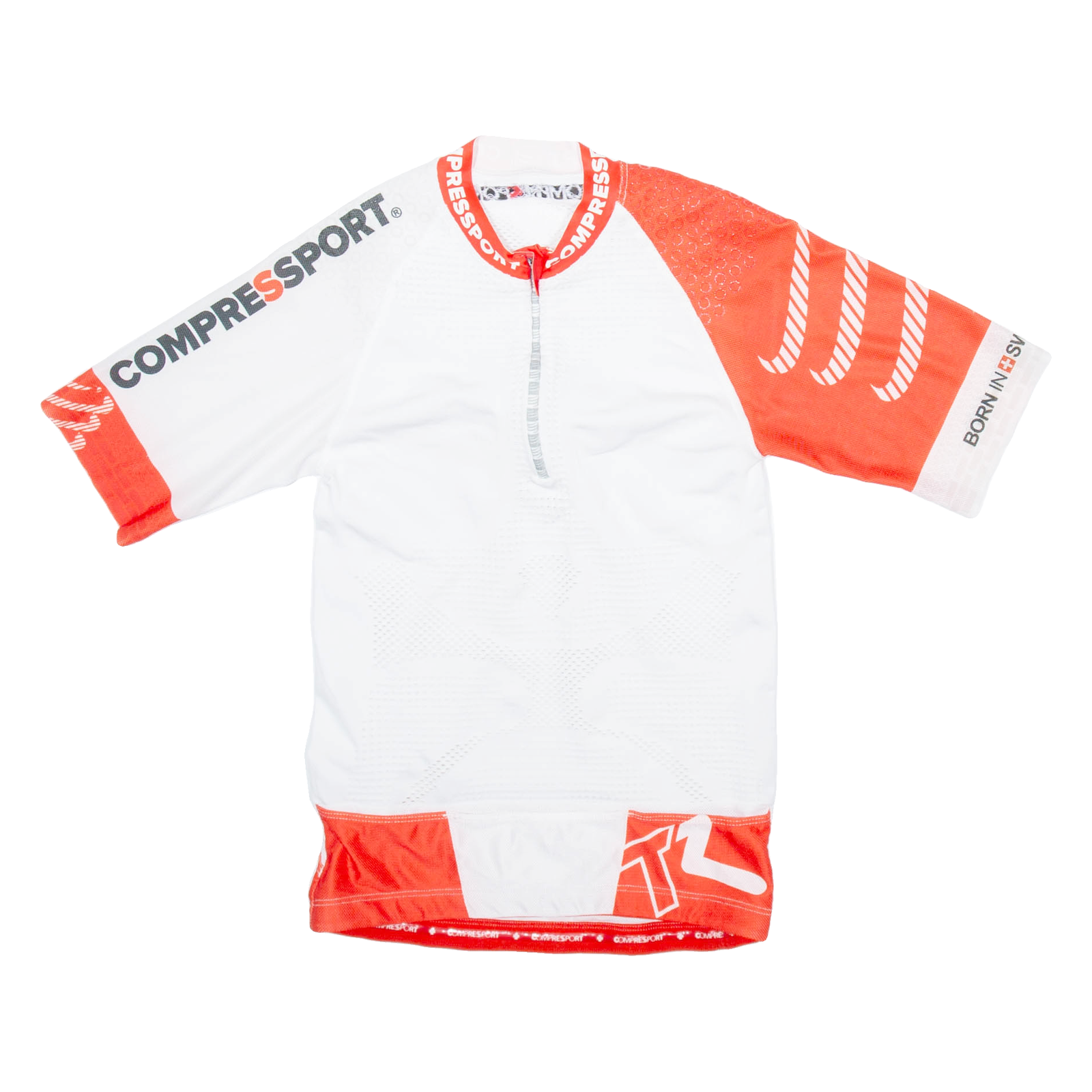 COMPRESSPORT Cycling Mens Jersey White 1/4 Zip S Refurbished - N/A refurbished available on Cerqular