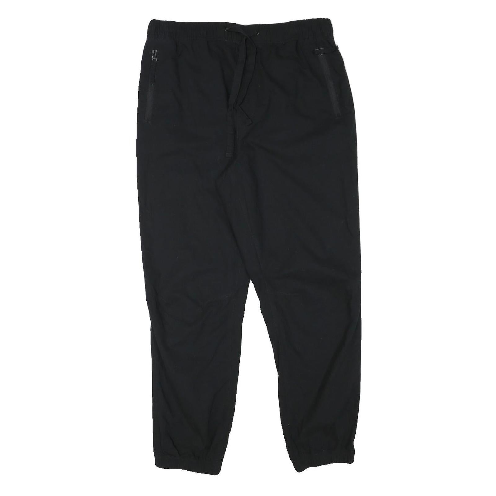 JOHN ADAMS Mens Black Relaxed Drawstring Trousers W31 L27 Casual Comfort Stylish Refurbished - N/A refurbished available on Cerqular