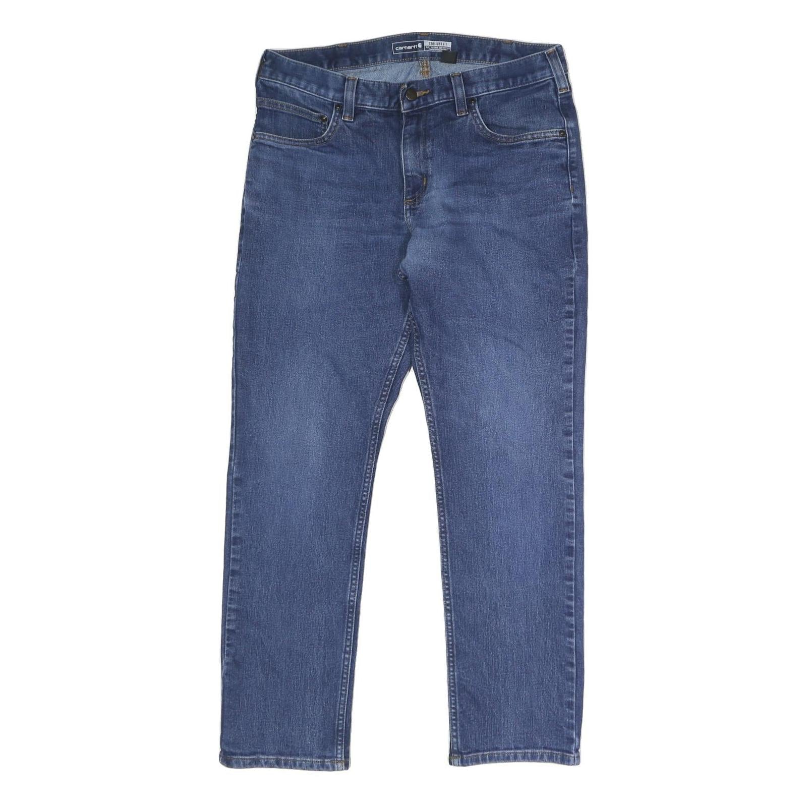 CARHARTT Mens Regular Fit Blue Denim Jeans W34 L29 Button Closure Classic Refurbished - N/A refurbished available on Cerqular