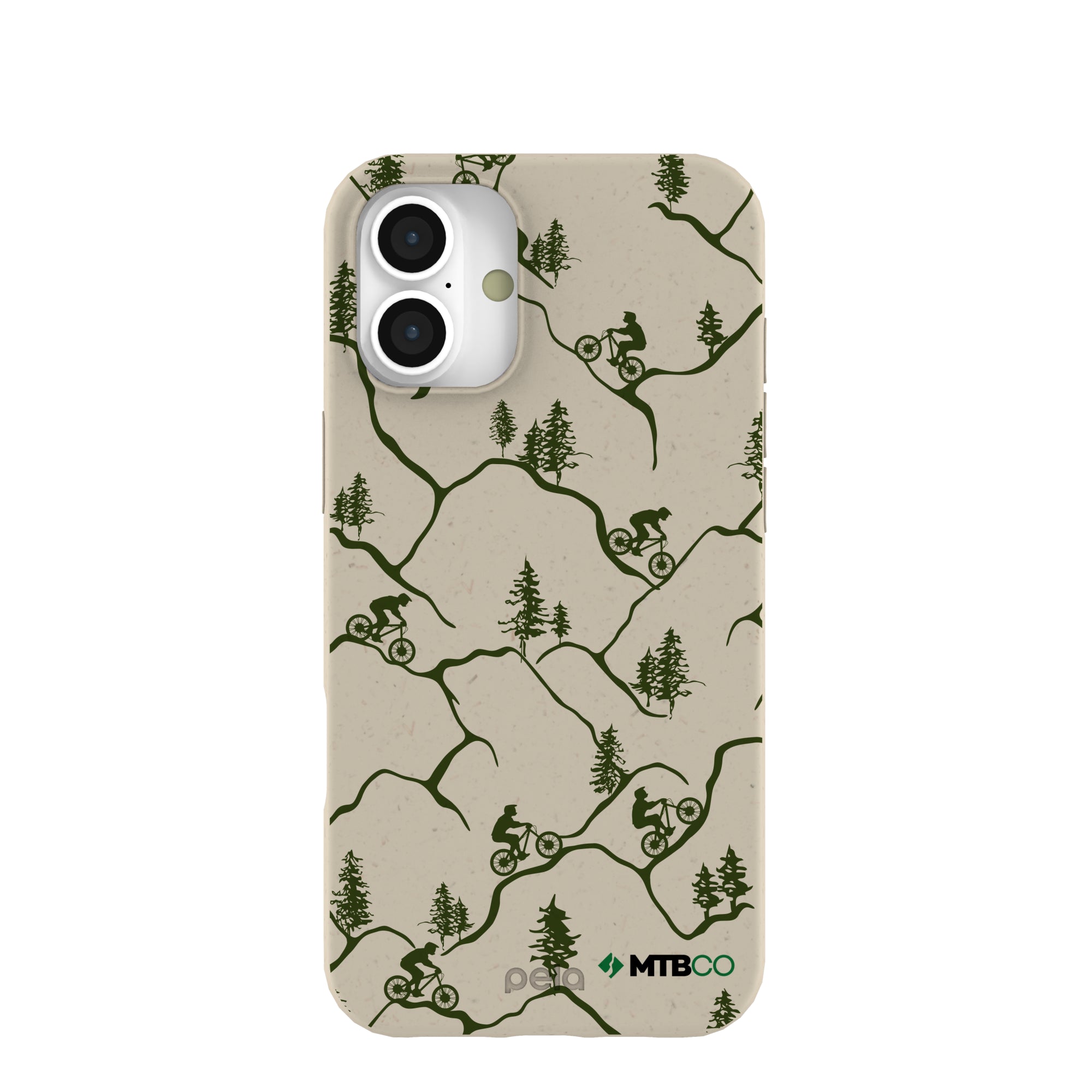 London Fog Bike Trek MTBCO iPhone 16 Plus Case Refurbished - Pela Case refurbished available on Cerqular