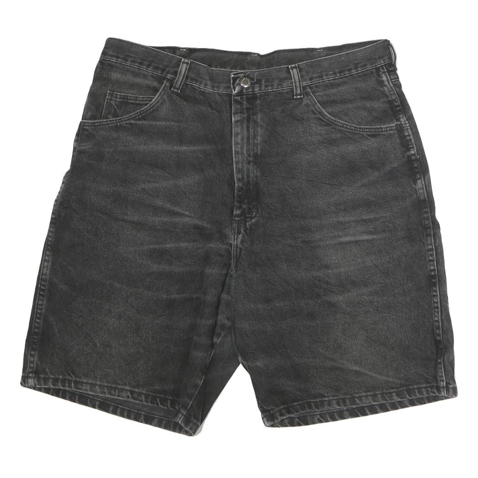 WRANGLER Mens Denim Black Classic Shorts Size L W39 Casual Cotton Refurbished - N/A refurbished available on Cerqular