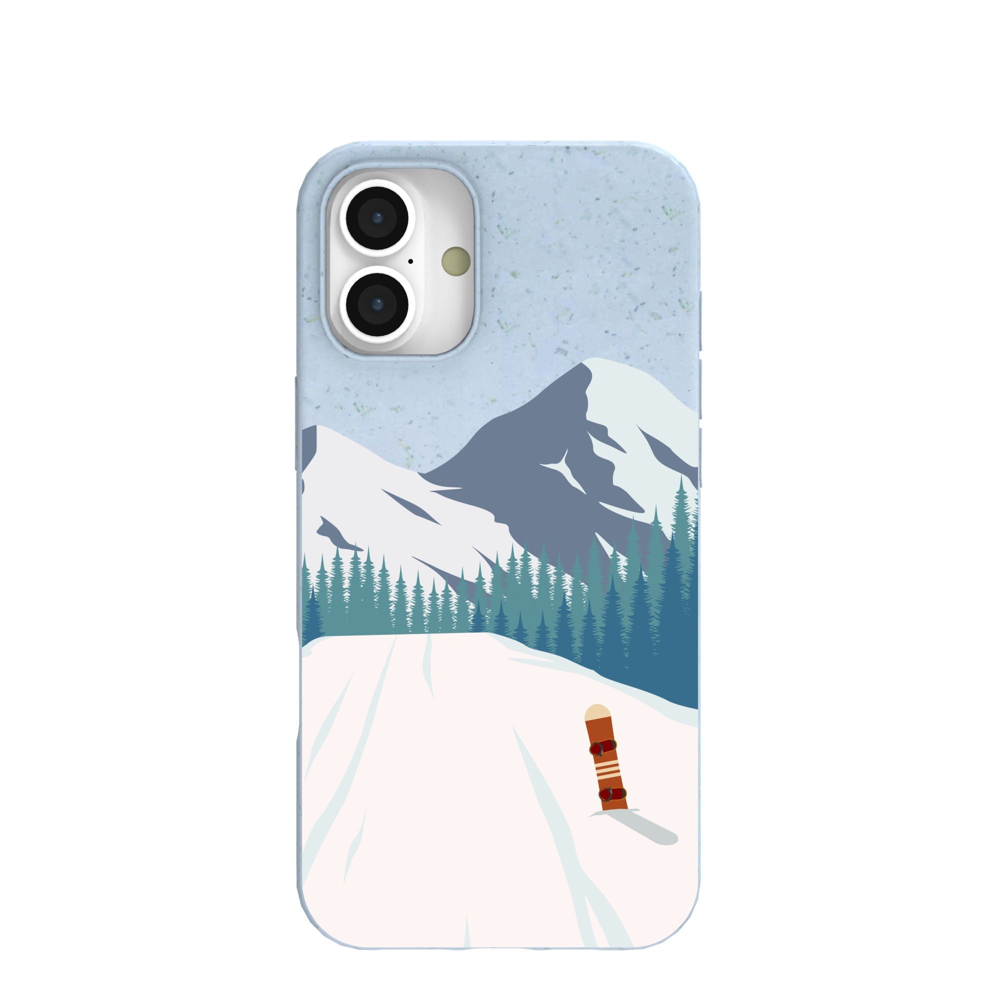 Powder Blue Shredding Peaks iPhone 16 Plus Case Refurbished - Pela Case refurbished available on Cerqular