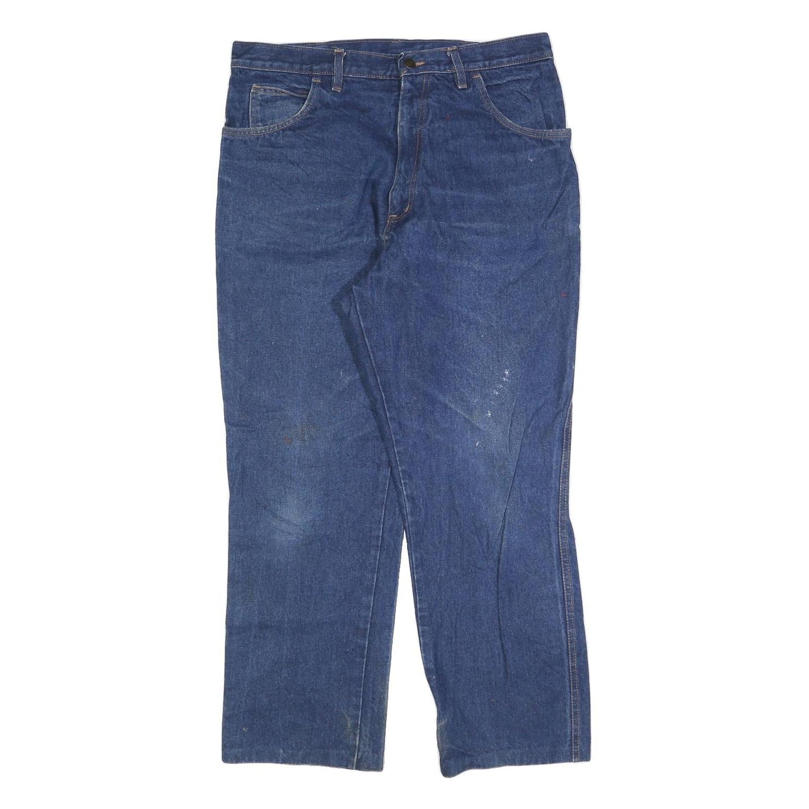 DICKIES Mens Jeans Blue Regular Straight Denim Medium W34 L30 Workwear Refurbished - N/A refurbished available on Cerqular