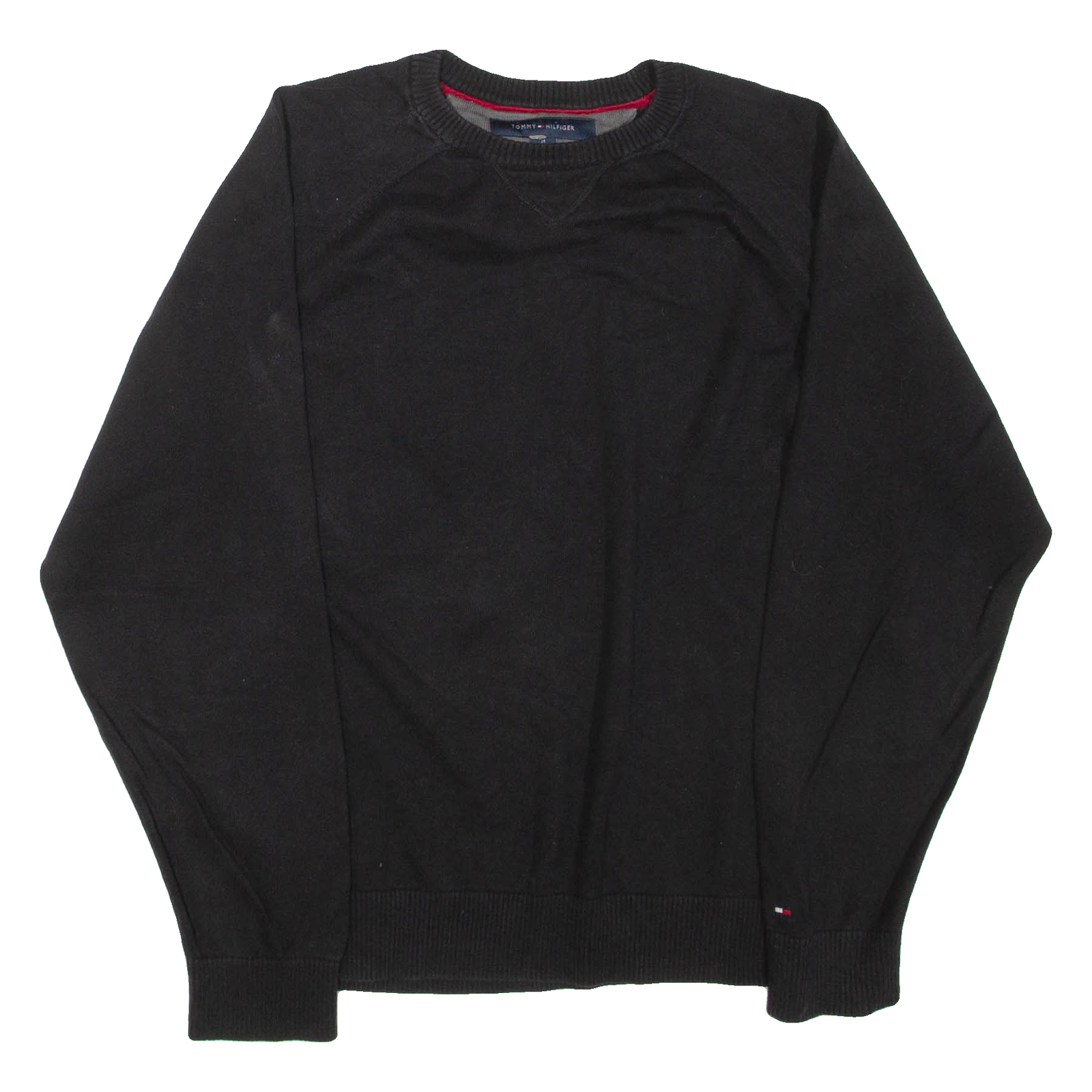 TOMMY HILFIGER Mens Jumper Black Tight Knit M Refurbished - N/A refurbished available on Cerqular