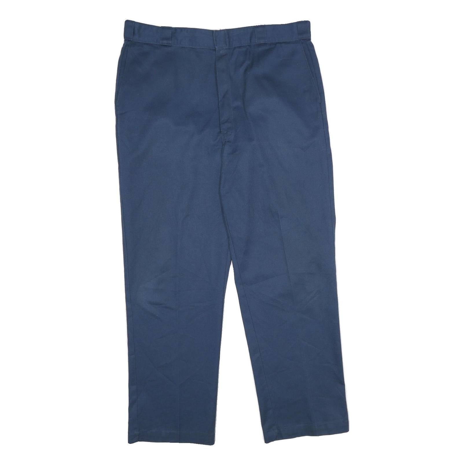 DICKIES Mens Classic Navy Blue Trousers W40 L32 Zip Closure Workwear Refurbished - N/A refurbished available on Cerqular