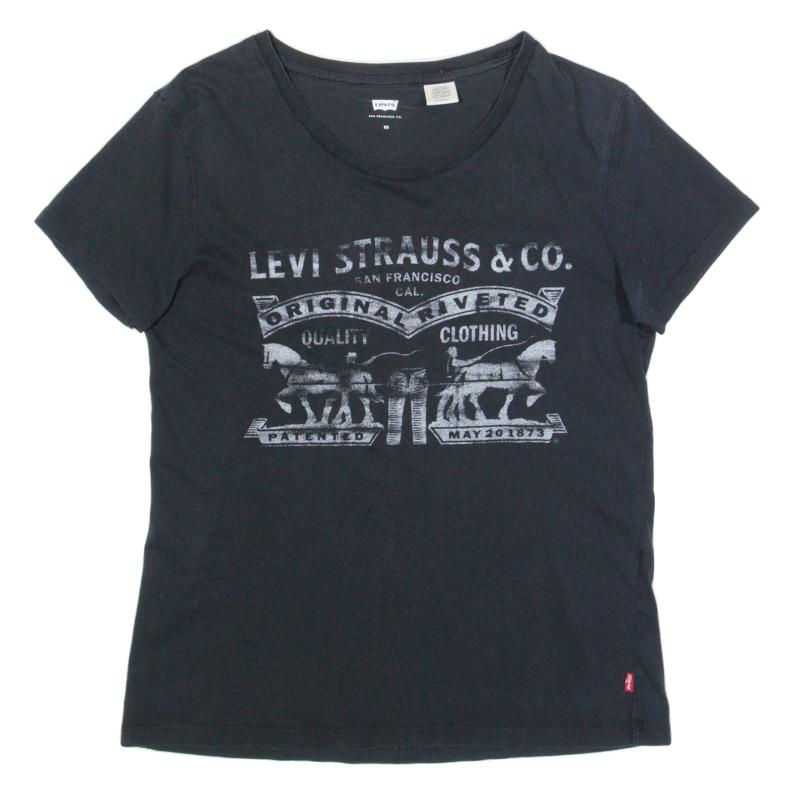 LEVI'S Womens T-Shirt Black XS Refurbished - N/A refurbished available on Cerqular