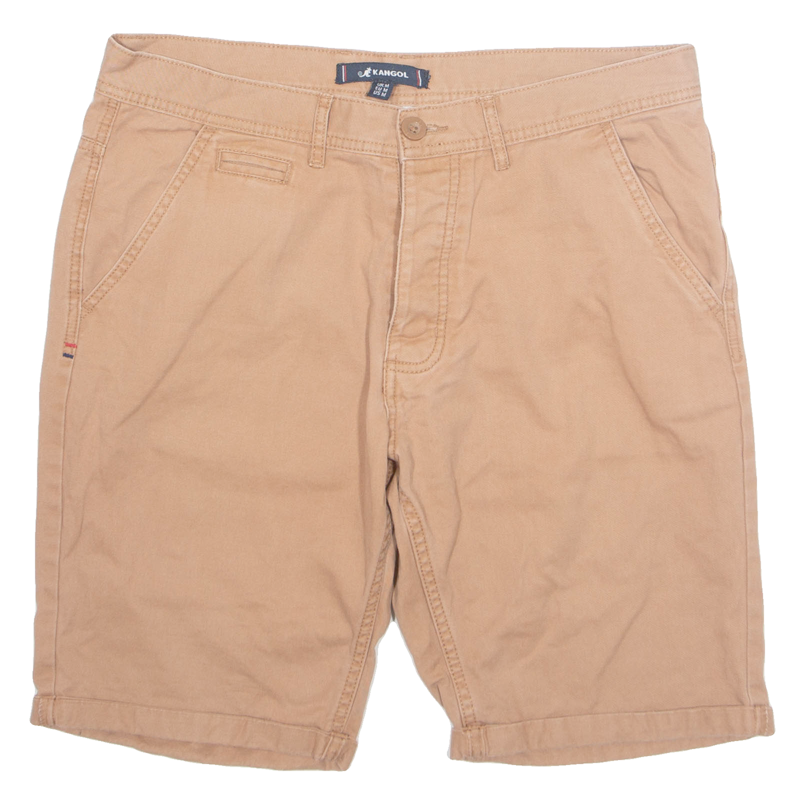 KANGOL Turn Up Mens Chino Shorts Brown M W33 Refurbished - N/A refurbished available on Cerqular