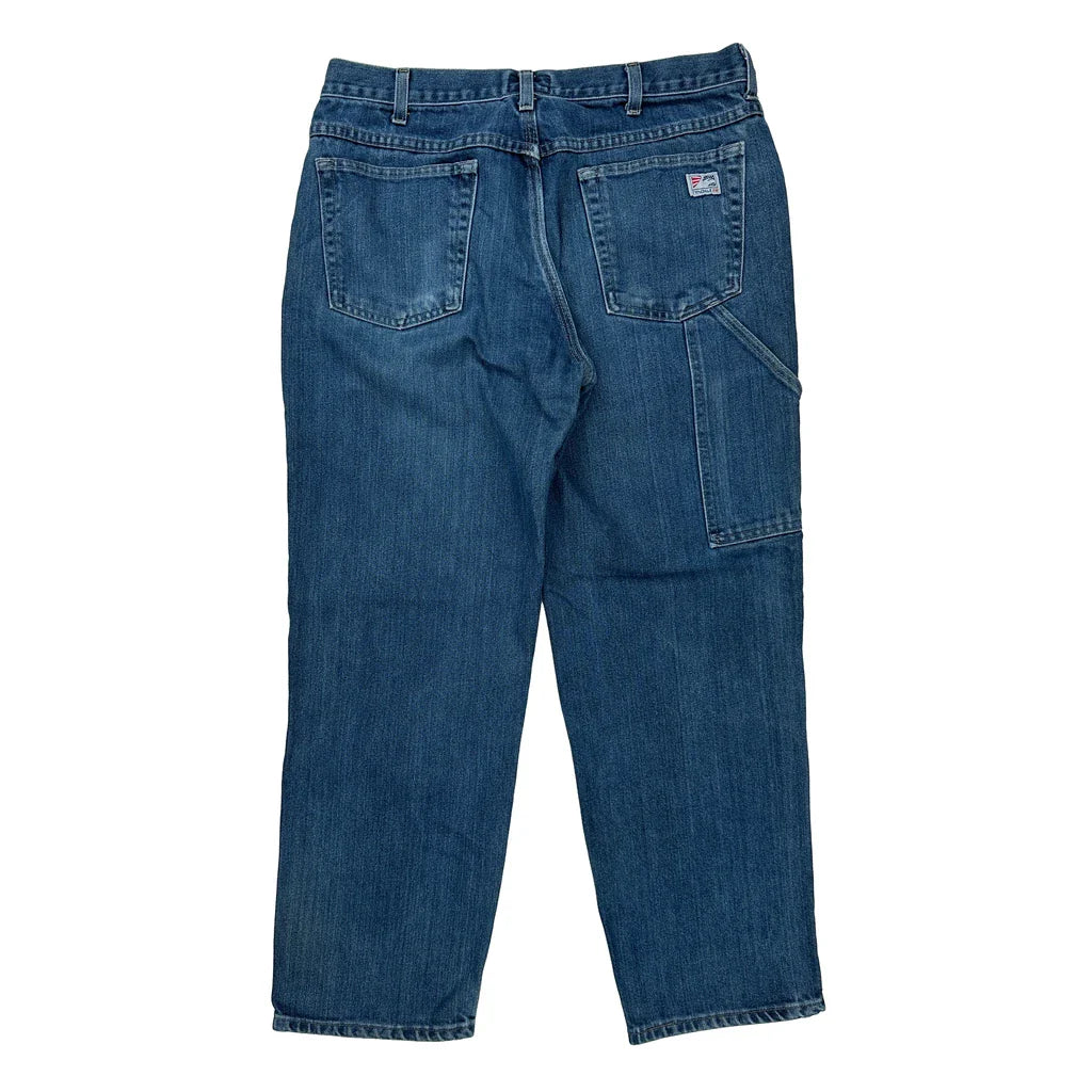 Tyndale Carpenter Jeans - 34W 31L Blue Cotton Refurbished - Thrifted (note: this is a term often used to describe second- refurbished available on Cerqular
