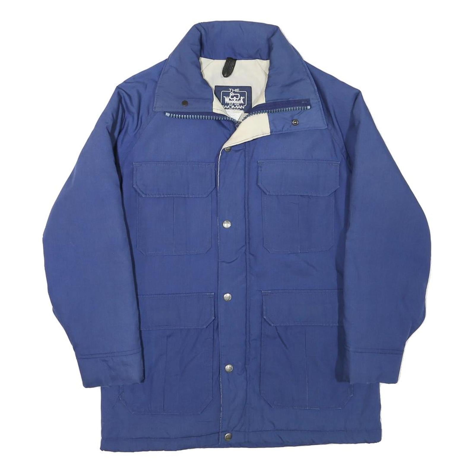 WOOLRICH Womens Blue Polyester Blend Jacket S Plain Zip Up Classic Outdoor Refurbished - N/A refurbished available on Cerqular