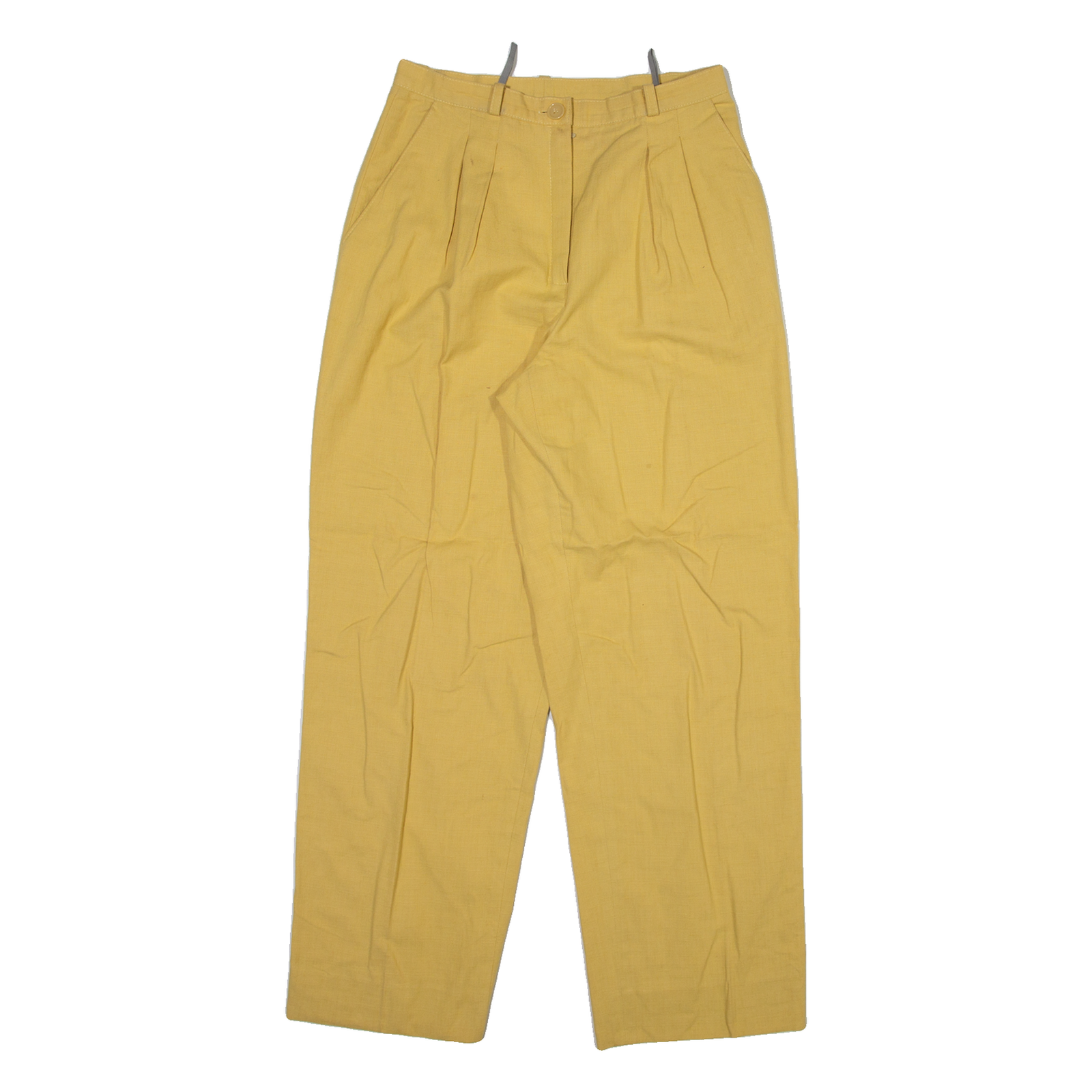 Womens Trousers Yellow Relaxed Straight Wool W27 L28 Refurbished - N/A refurbished available on Cerqular