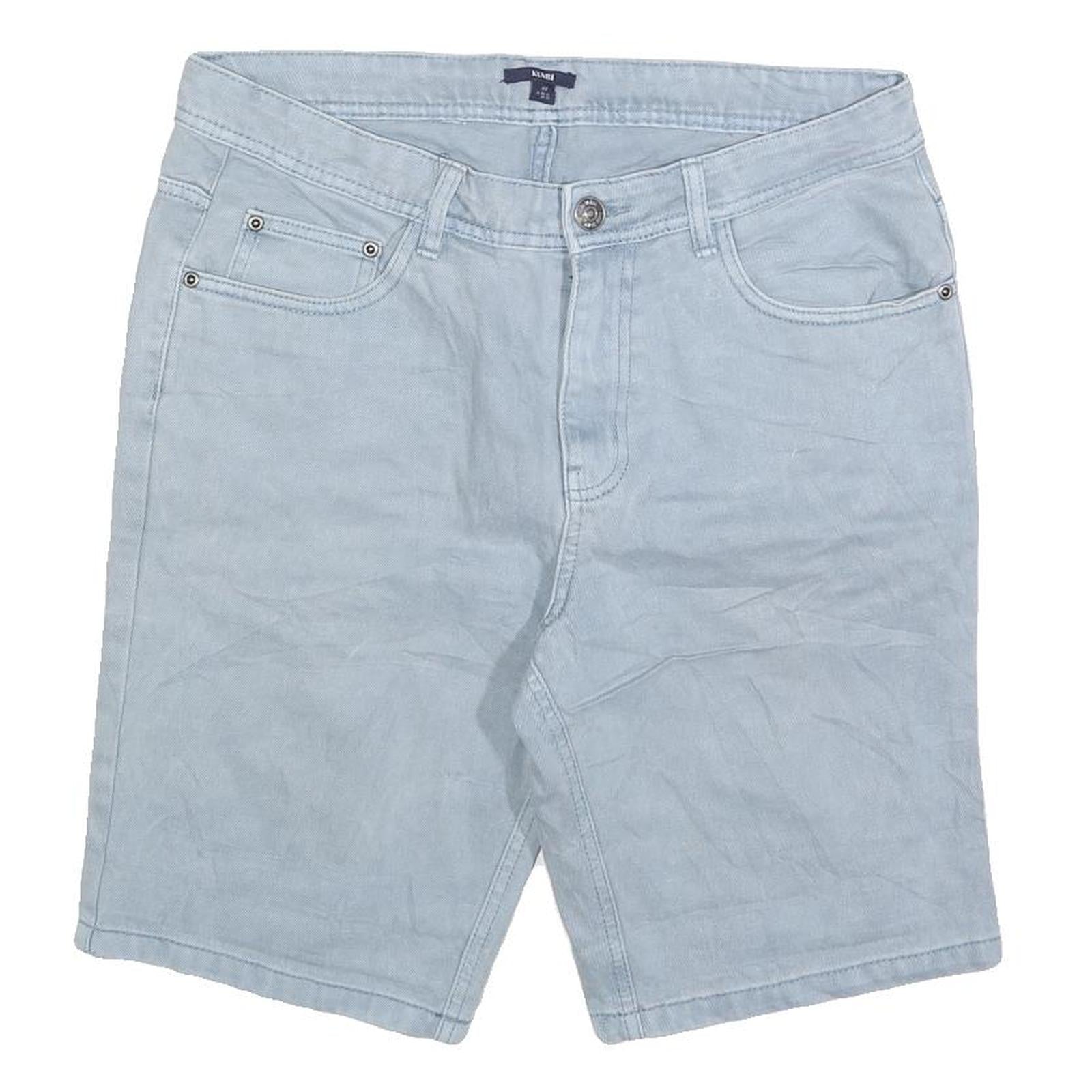 KIARI Womens Shorts Blue Denim M W32 Cotton Blend Casual Lightweight Refurbished - N/A refurbished available on Cerqular
