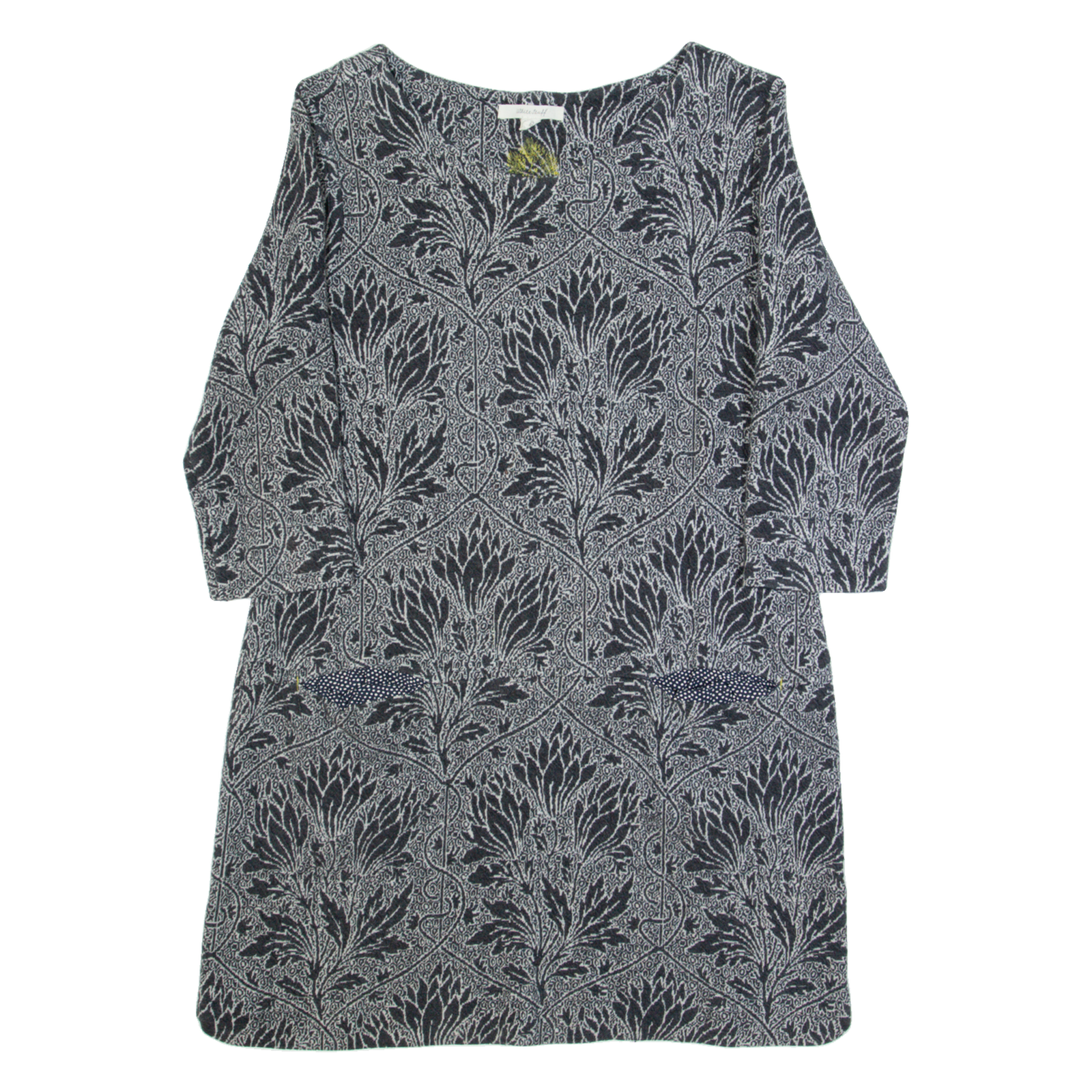 WHITE STUFF Womens Day Dress Grey Floral Knee Length UK 10 Refurbished - N/A refurbished available on Cerqular