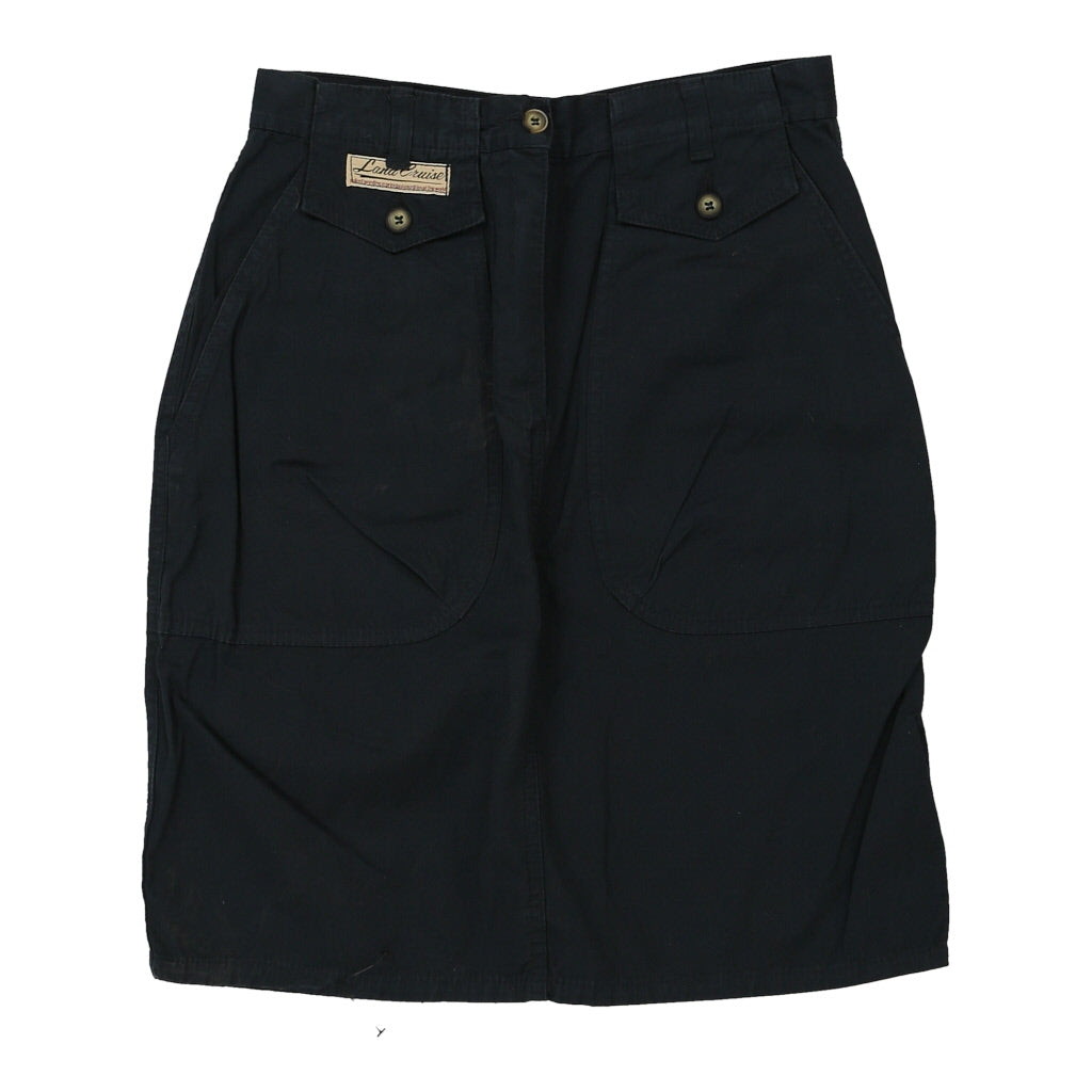 Think Pink Skirt - 28W UK 8 Navy Cotton Refurbished - Thrifted (note: this is a term often used to describe second- refurbished available on Cerqular