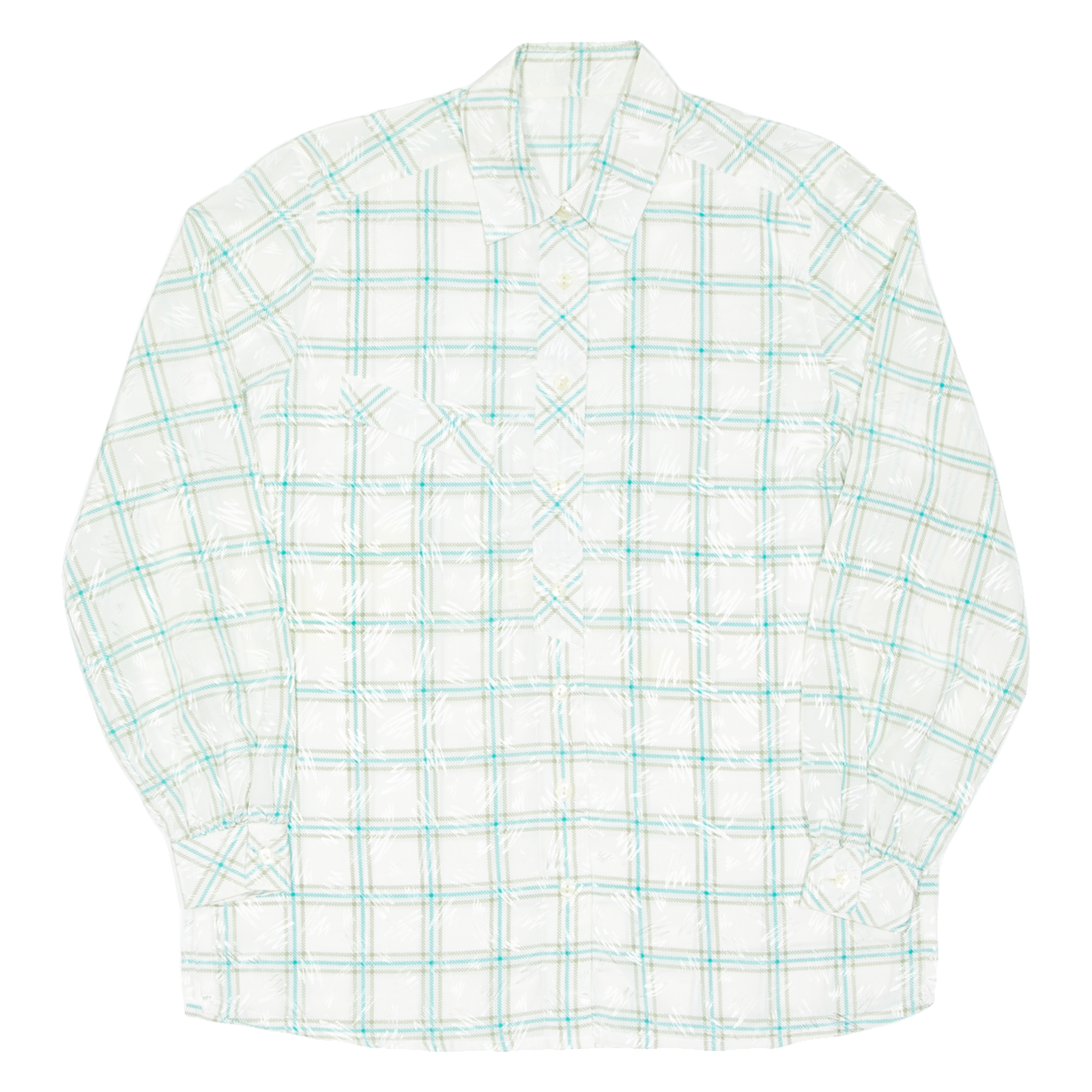 Womens Shirt White Check Long Sleeve L Refurbished - N/A refurbished available on Cerqular