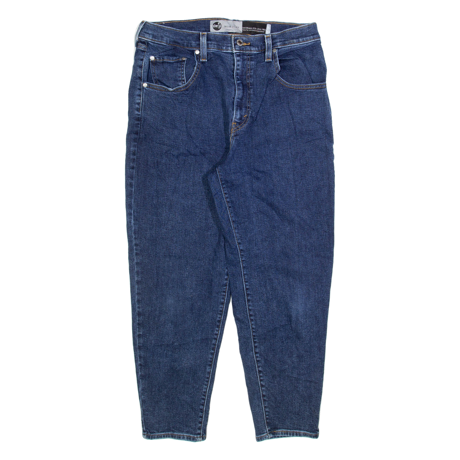 LEVI'S Silver Tab Womens Jeans Blue Relaxed Mom W31 L27 Refurbished - N/A refurbished available on Cerqular
