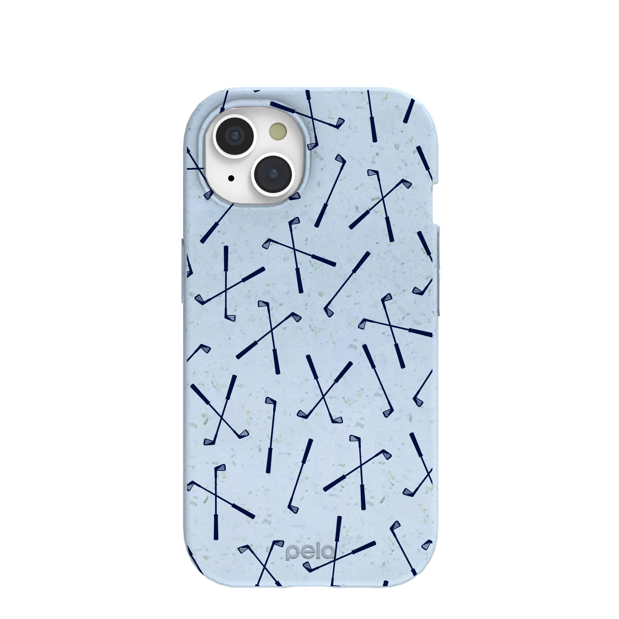 Powder Blue Golf Clubs iPhone 15 Case Refurbished - Pela Case refurbished available on Cerqular